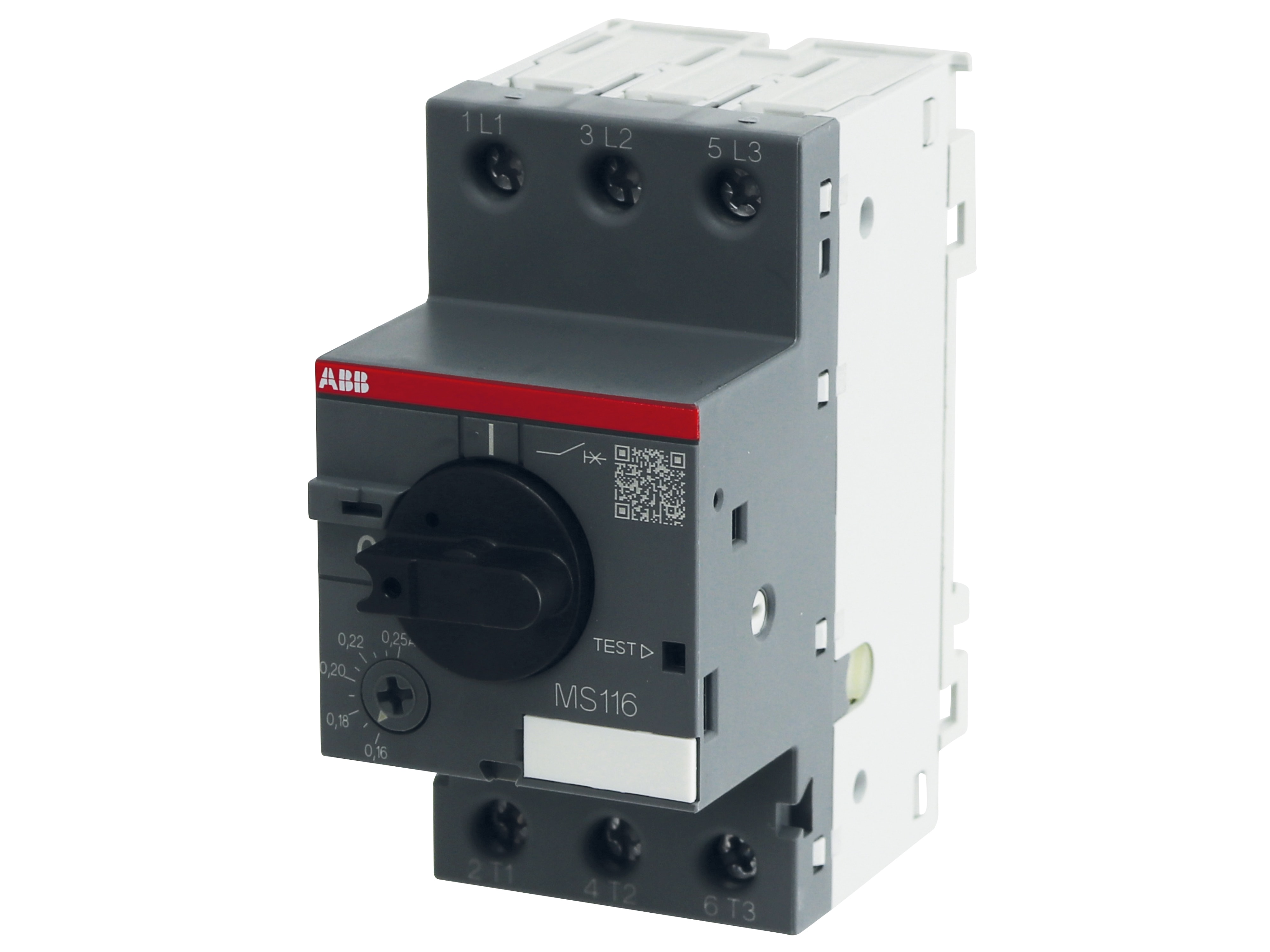 ABB Motorschutzschalter MS116-0.25, Auslöseklasse 10 A, 0.16...0.25 A ABB Motorschutzschalter MS116-0.25, Auslöseklasse 10 A, 0.16...0.25 A