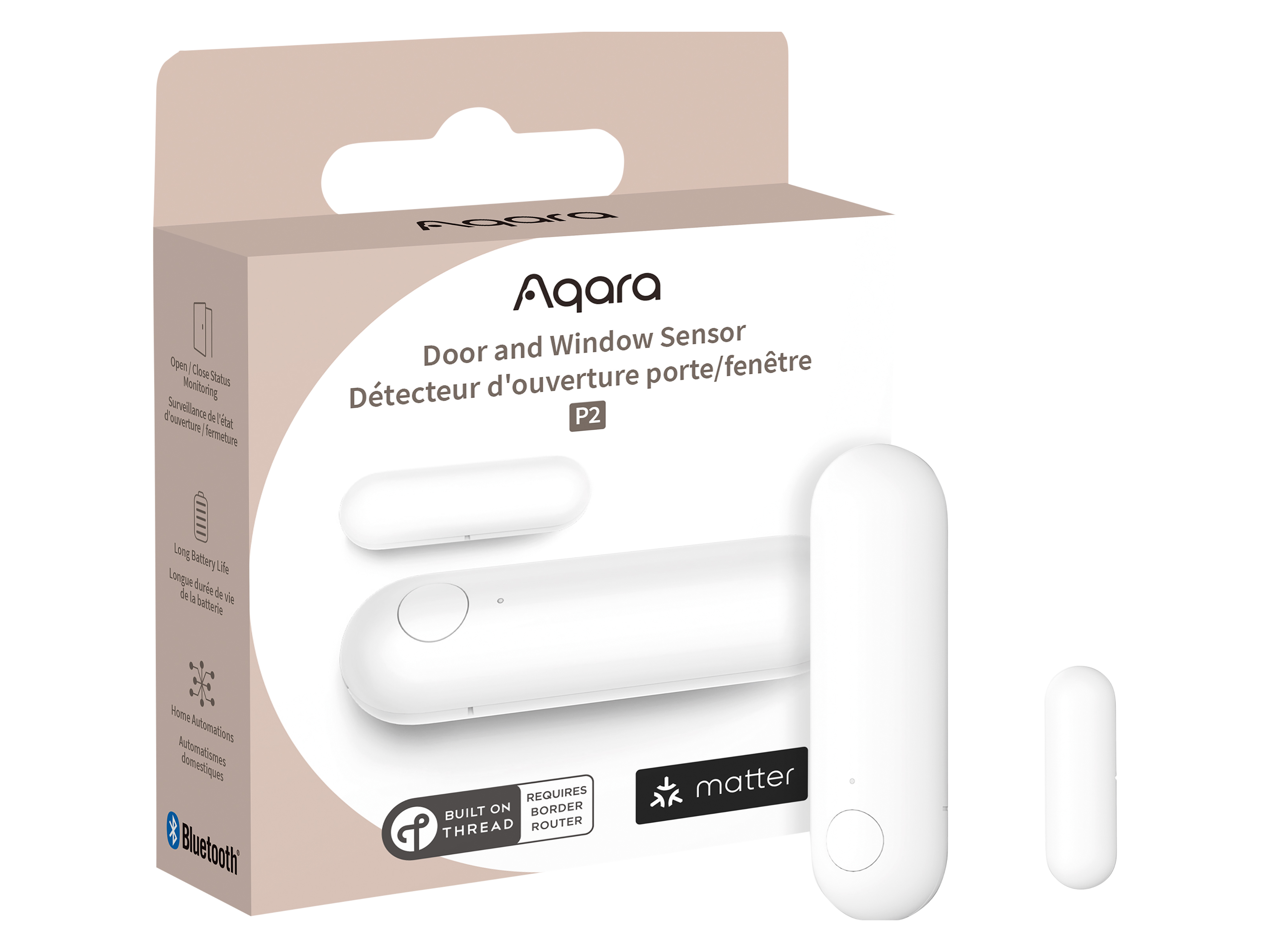 AQARA Tür- und Fenstersensor P2 DW-S02D, mit Alarmanlage, weiß