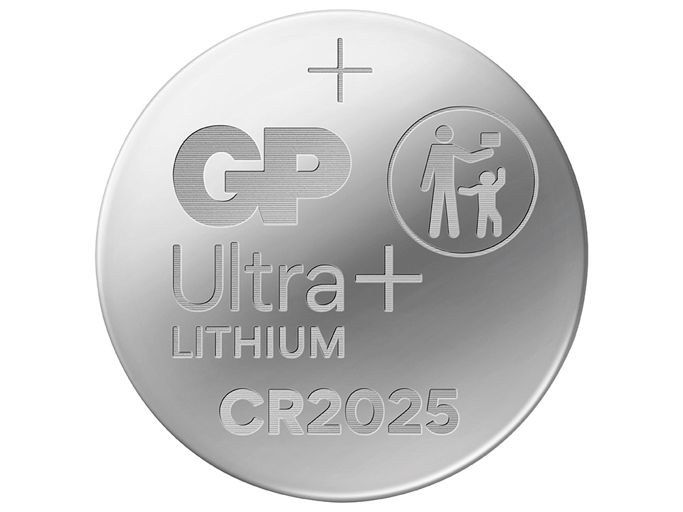 GP Ultra Plus, CR2025 Lithium Knopfzelle, 3 V, 5 Stück