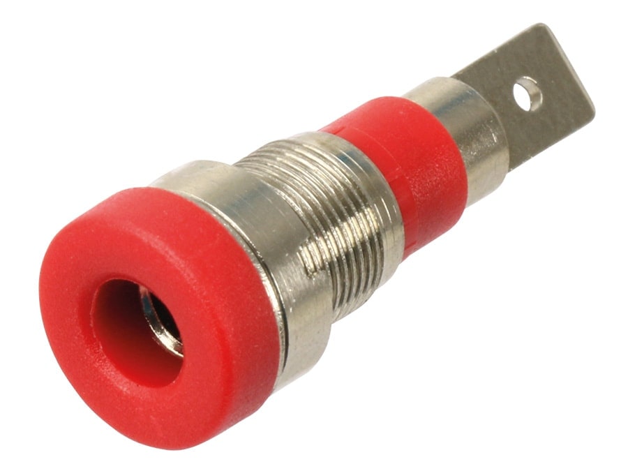 Einbaubuchse 4 mm, 24 A, rot Einbaubuchse 4 mm, 24 A, rot