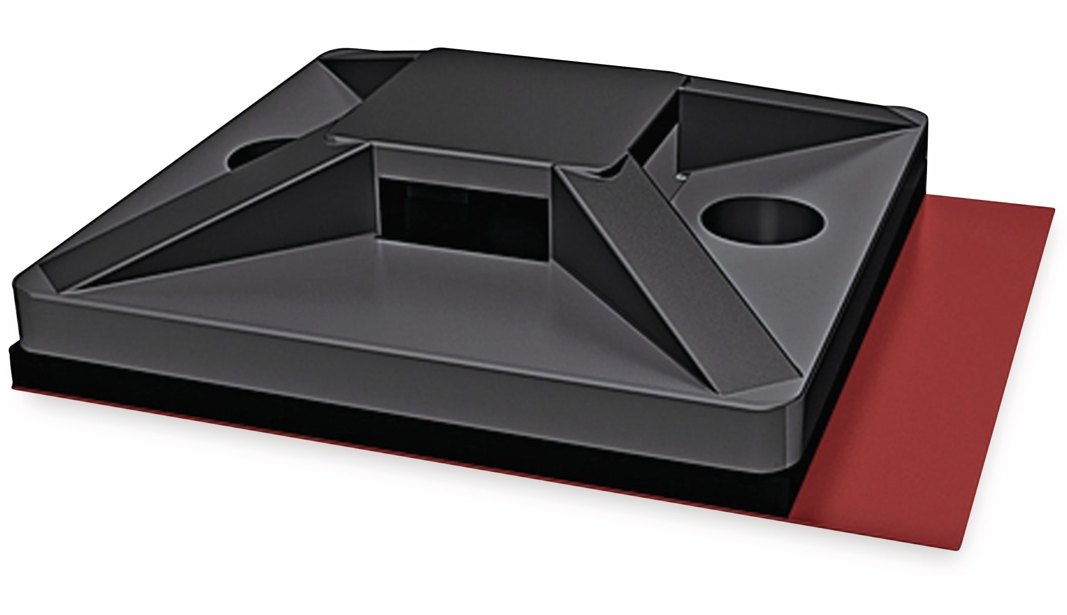 HELLERMANNTYTON Befestigungssockel für Kabelbinder, 151-02244, 19x19mm MB3APT-A schwarz 1 ST