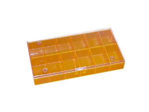HÜFNER Sortimentskasten H2, orange/transparent