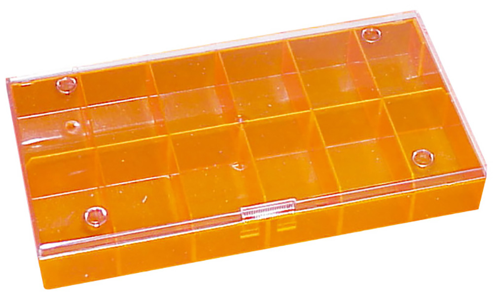 HÜFNER Sortimentskasten H2, orange/transparent