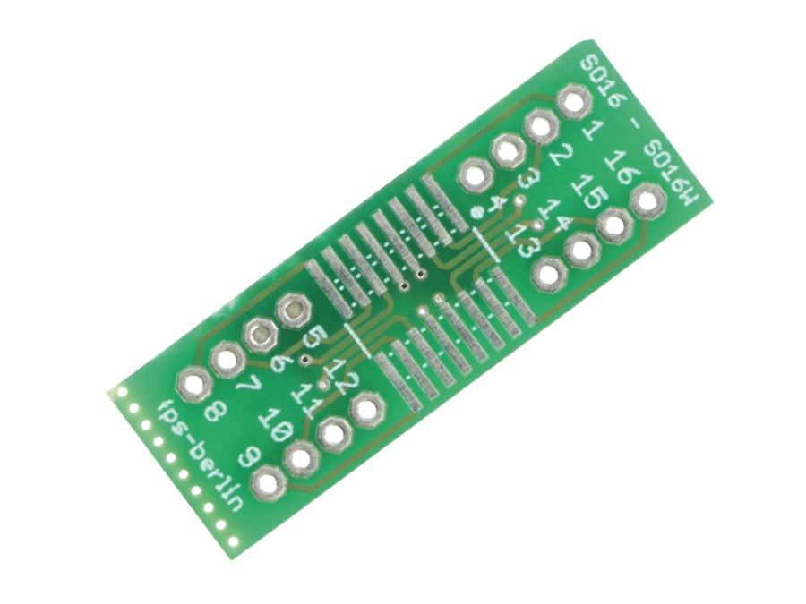 IC-Adapterplatine, SO16/SO16W, Labor-Steckboard optimiert IC-Adapterplatine, SO16/SO16W, Labor-Steckboard optimiert