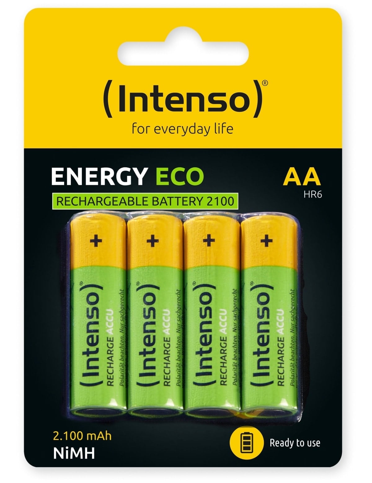 INTENSO NiMH-Akku AA HR6, 2100 mAh, 4 Stück