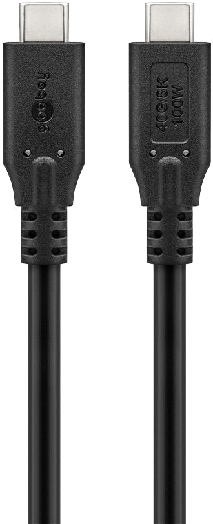 GOOBAY USB-C Kabel 74193 USB4 100W 2m schwarz 40 Gbit/s GOOBAY USB-C Kabel 74193 USB4 100W 2m schwarz 40 Gbit/s