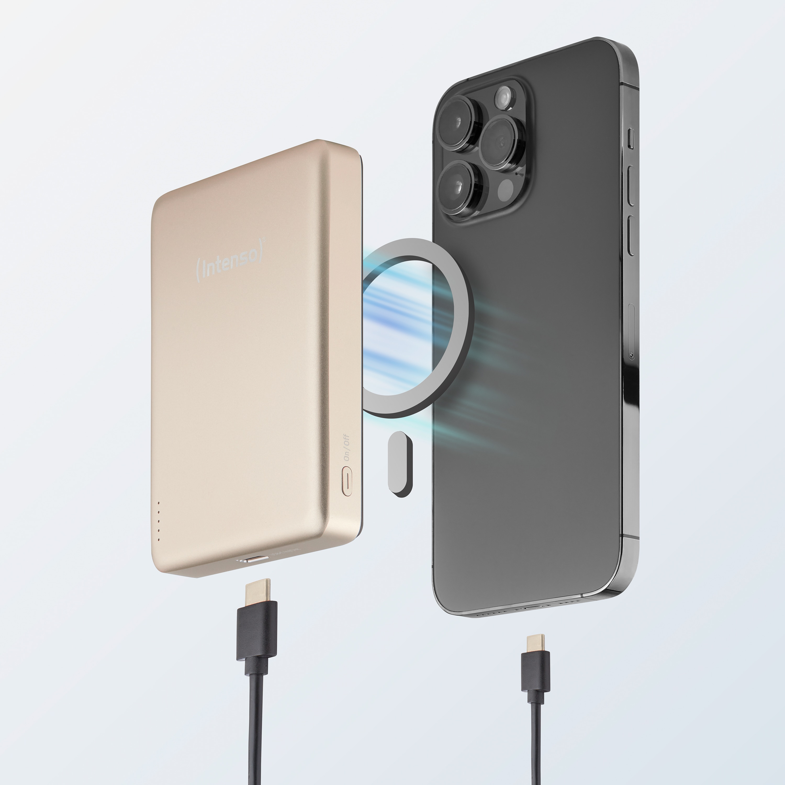 INTENSO Powerbank Magnetic Wireless, MW 10000, champange