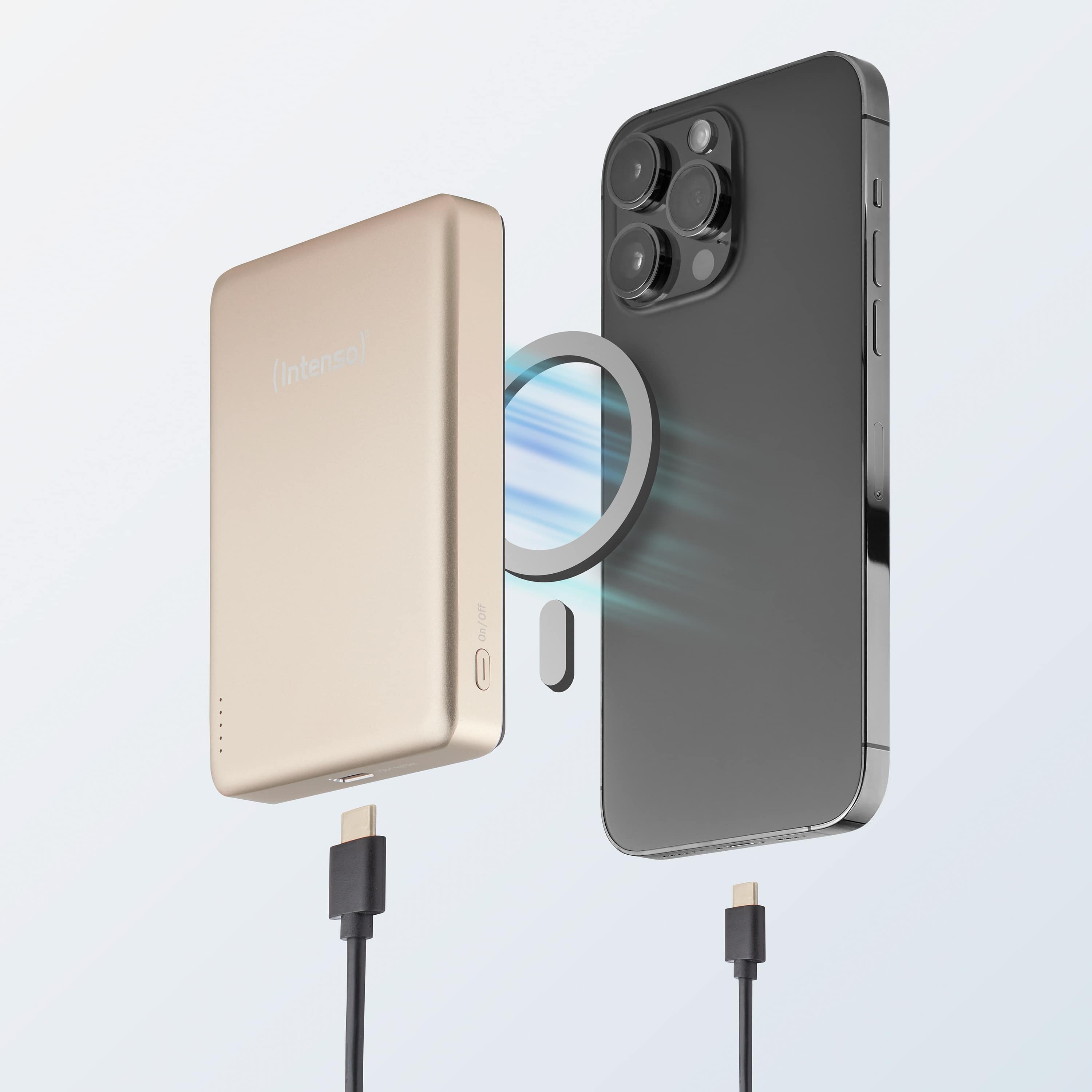 INTENSO Powerbank Magnetic Wireless, MW 10000, champange