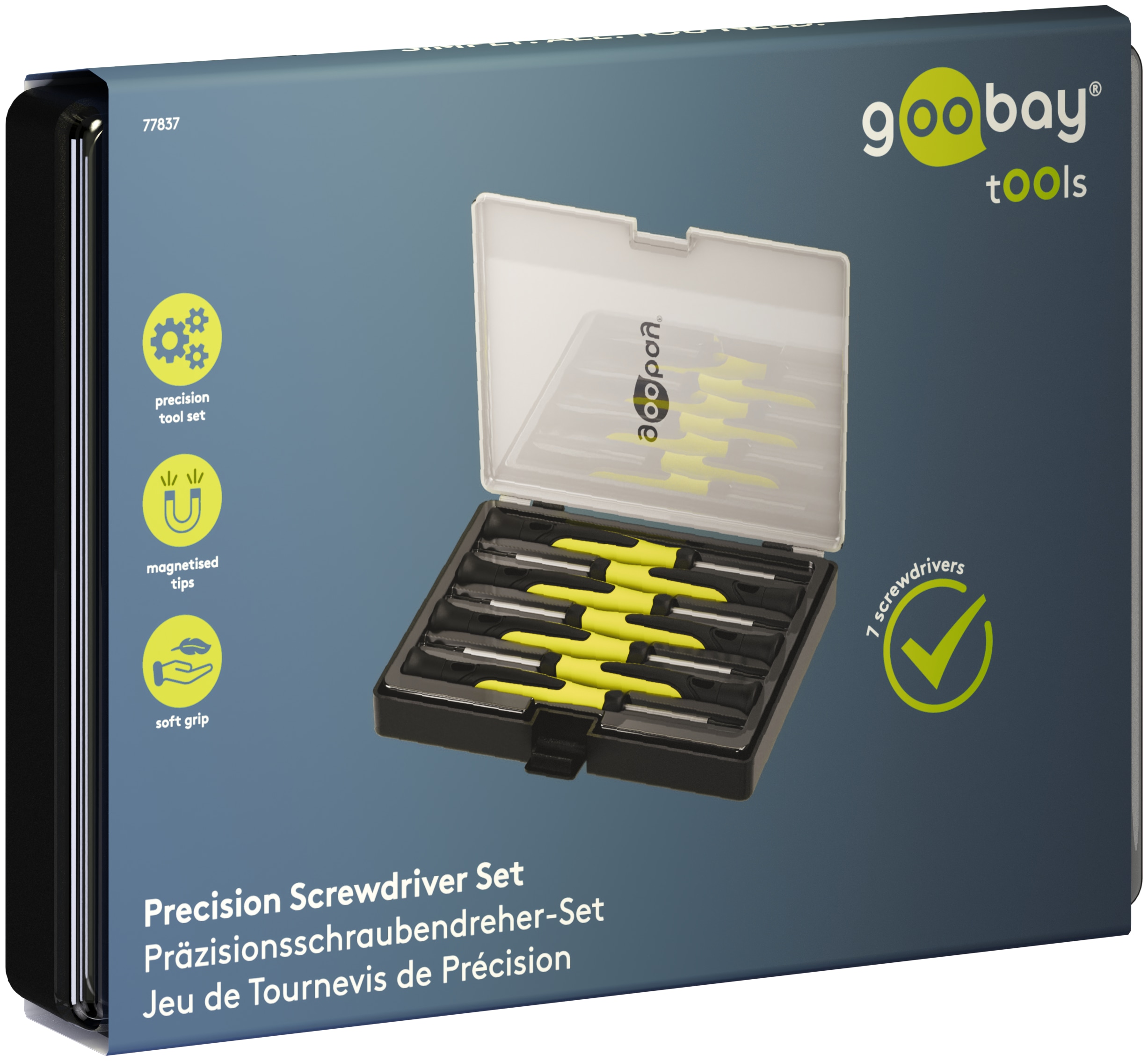GOOBAY TOOLS Präzisionsschraubendreher-Set, 77837, 7-teilig