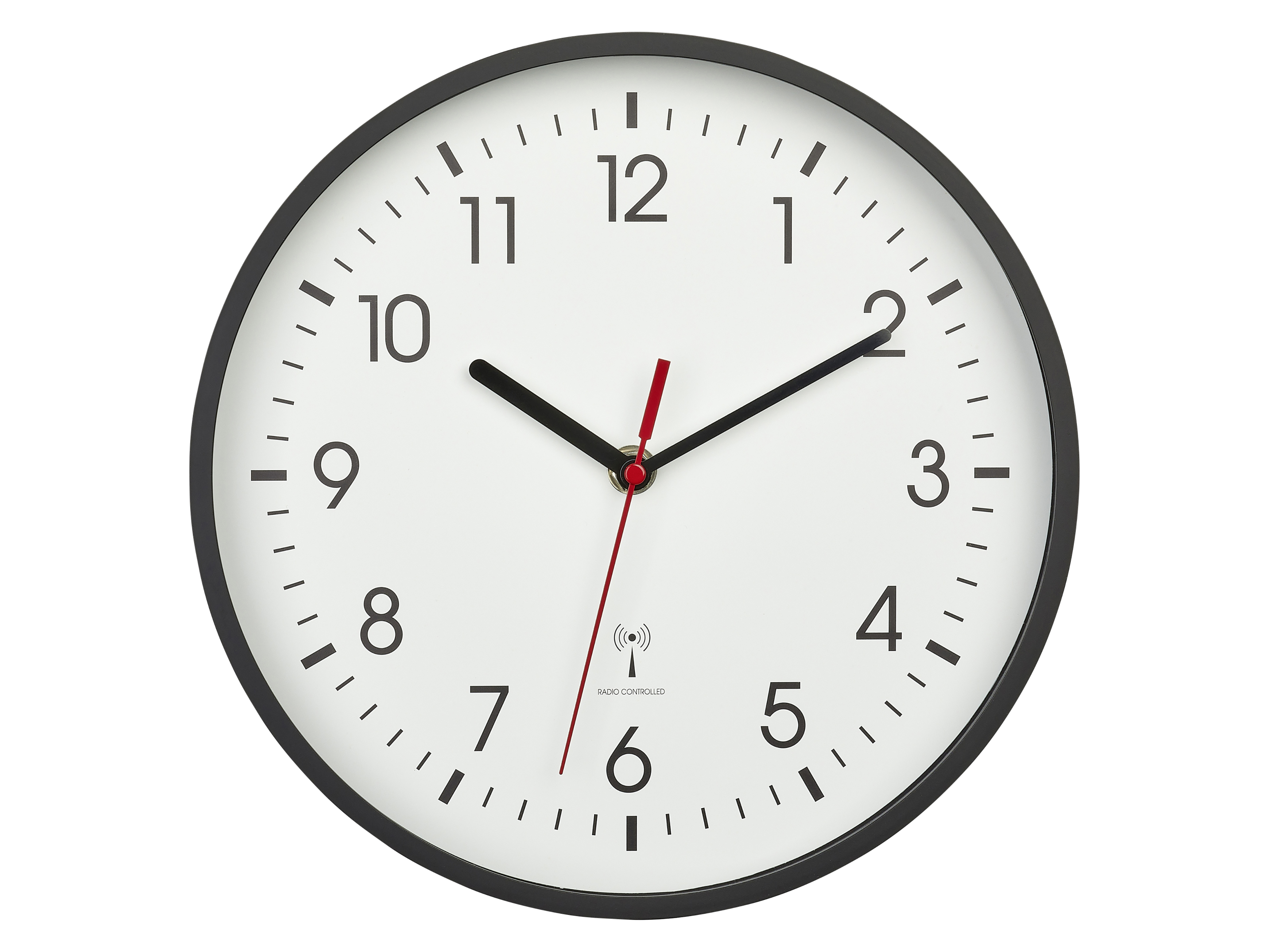 TFA Analoge Funkwanduhr 60.3550.01, weiß/schwarz