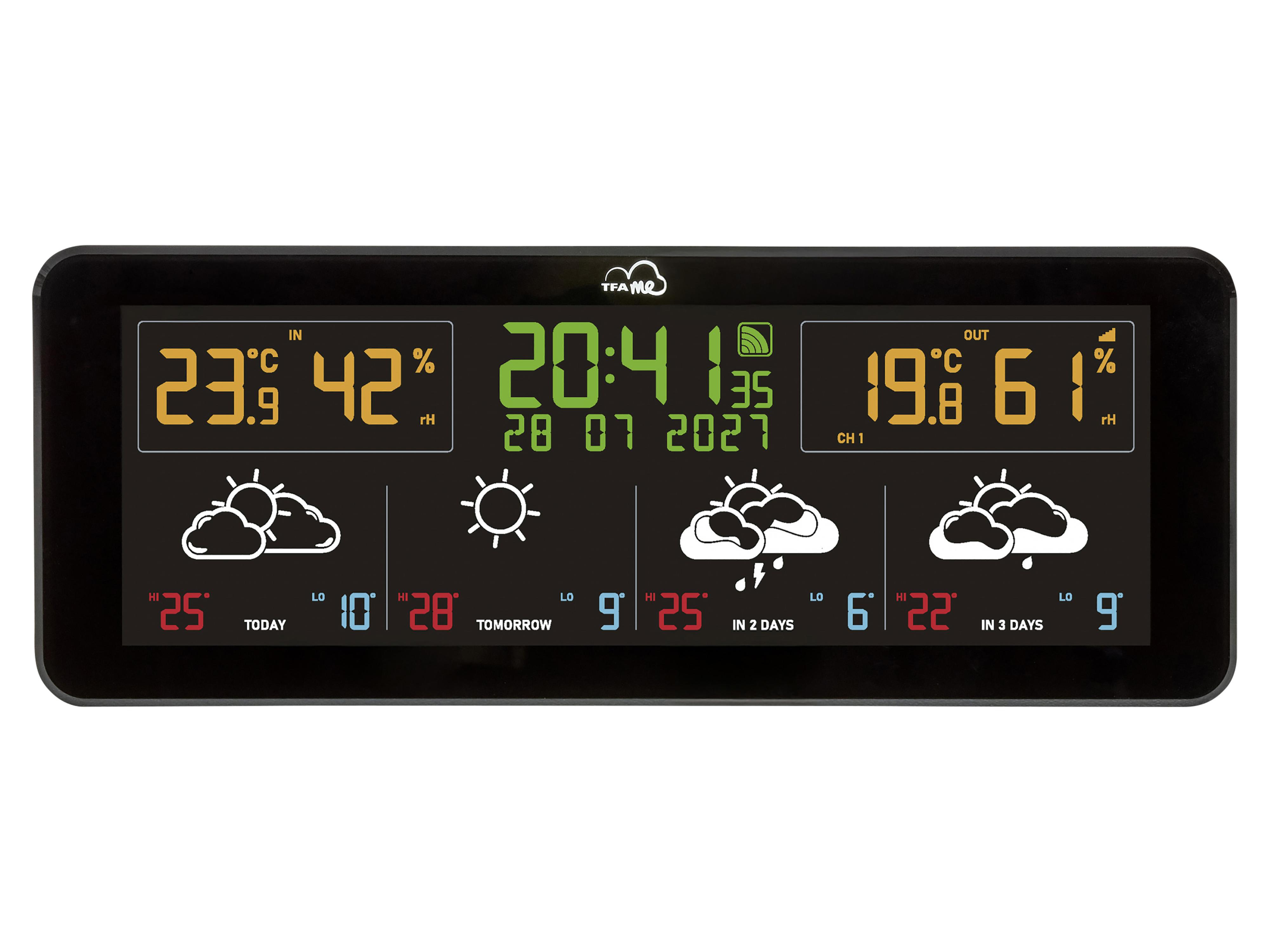 TFA WLAN Funk-Wetterstation TFA.me ID-07, schwarz