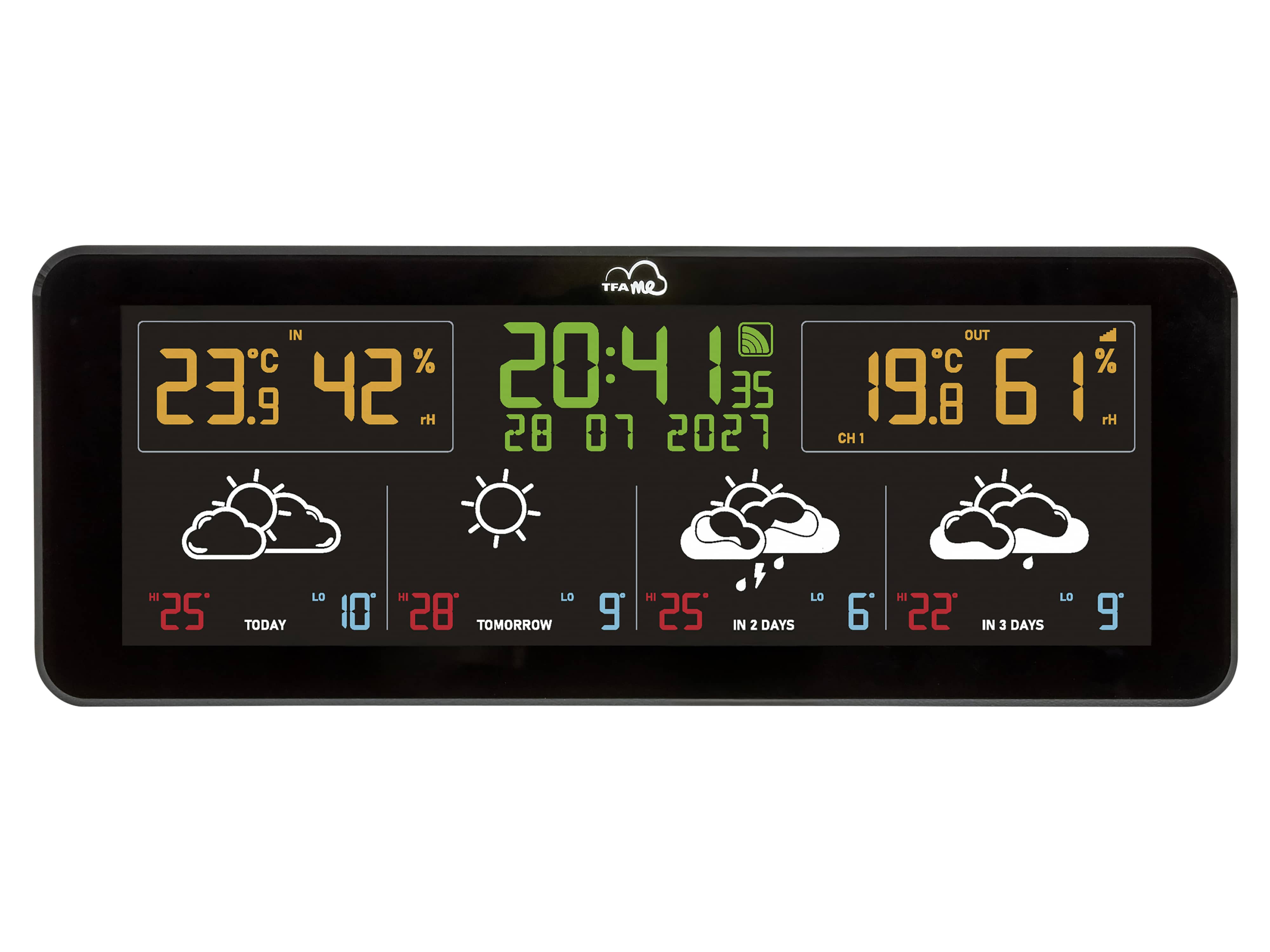 TFA WLAN Funk-Wetterstation TFA.me ID-07, schwarz