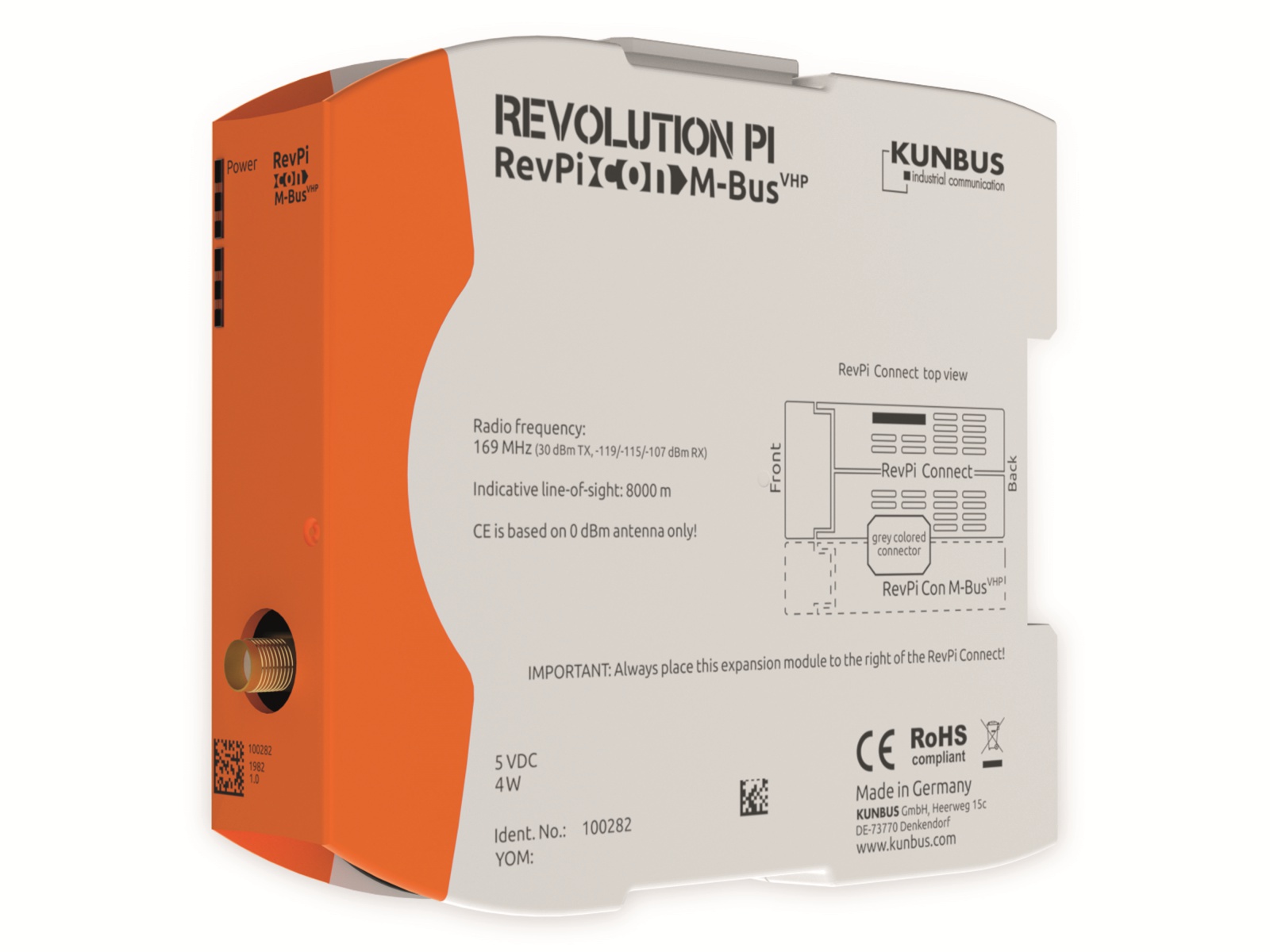 KUNBUS Revolution PI Erweiterungsmodul Con M-Bus VHP 169 MHz, PR100282