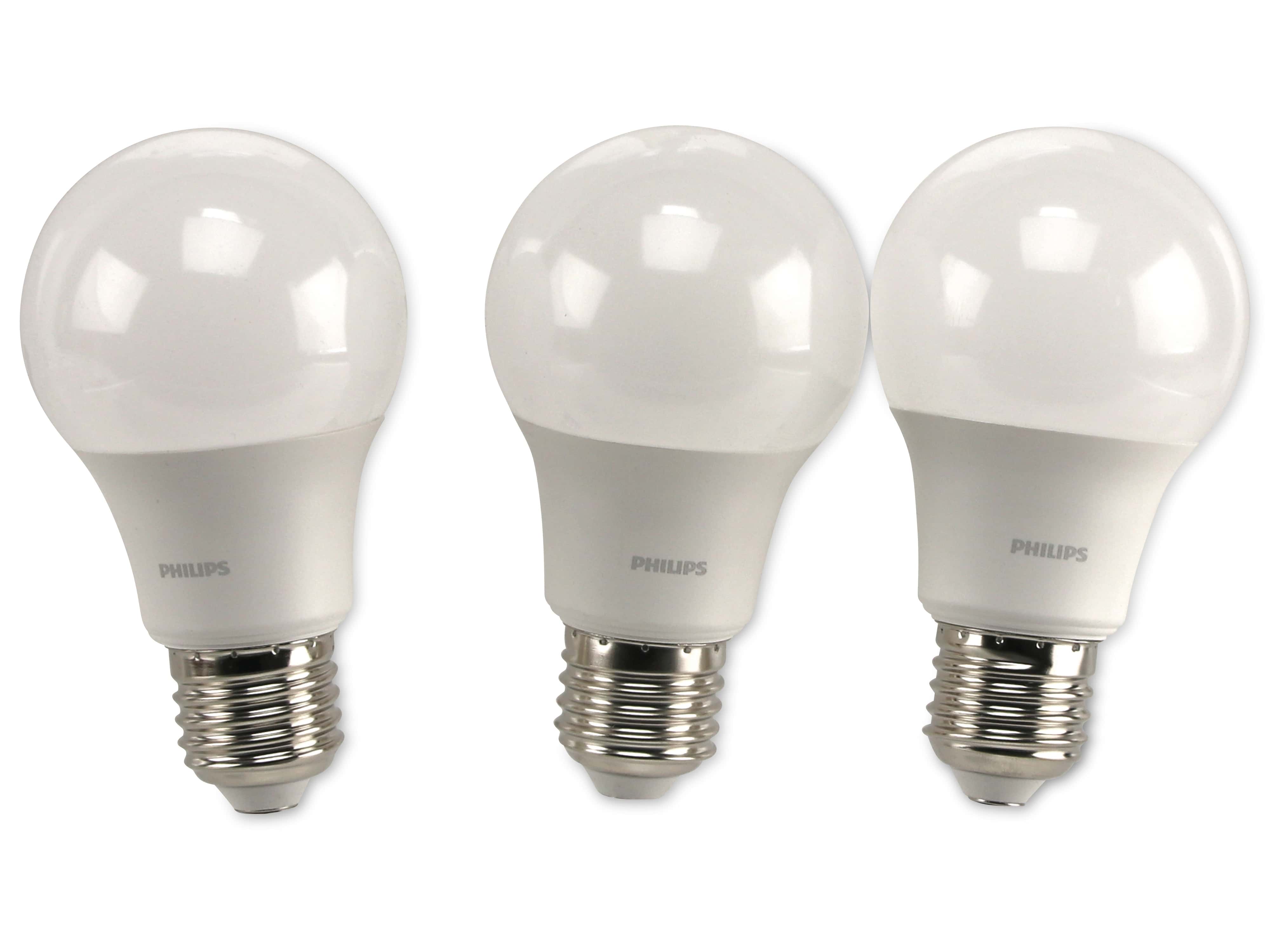 PHILIPS LED-Lampe E27, EEK: F, 5,5 W, warmweiß, 3er-Set