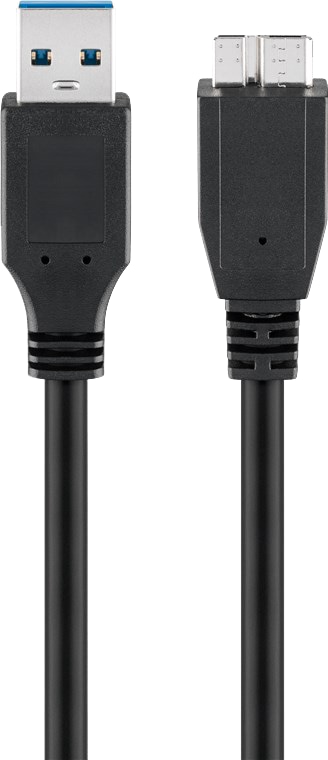 GOOBAY USB 3.0 Kabel 95027 A/microB 3m schwarz