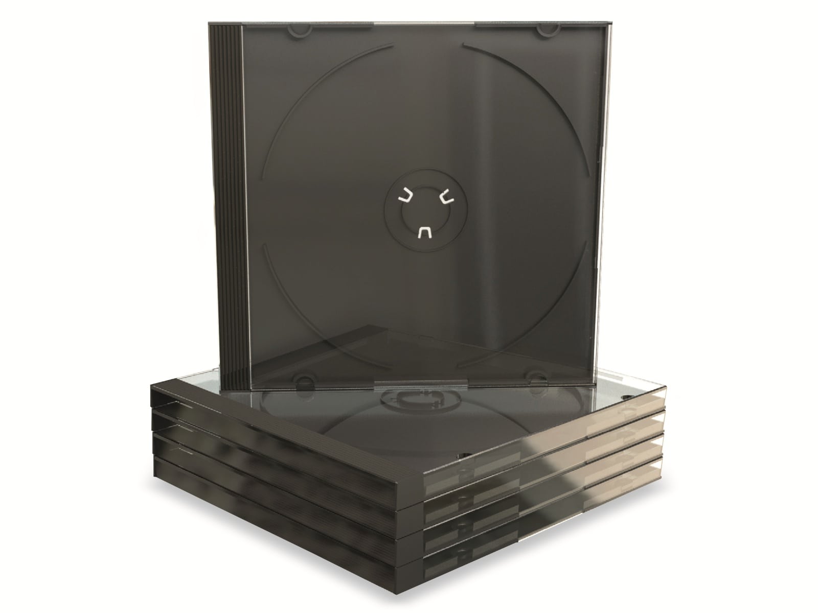MEDIARANGE CD-Leerhüllen, Standard, 5er Pack, schwarz/transparent