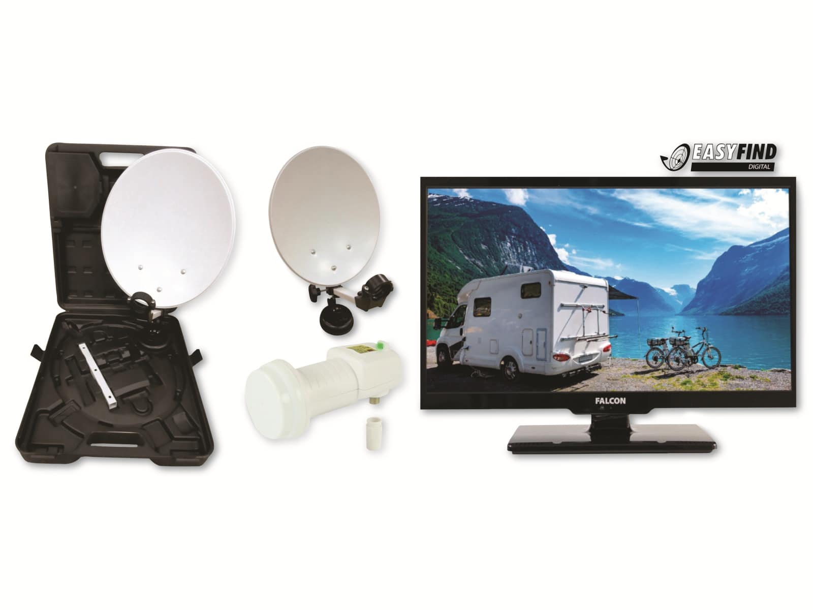 FALCON Easyfind TV Camping Set, inkl. LED-TV 48 cm (19")