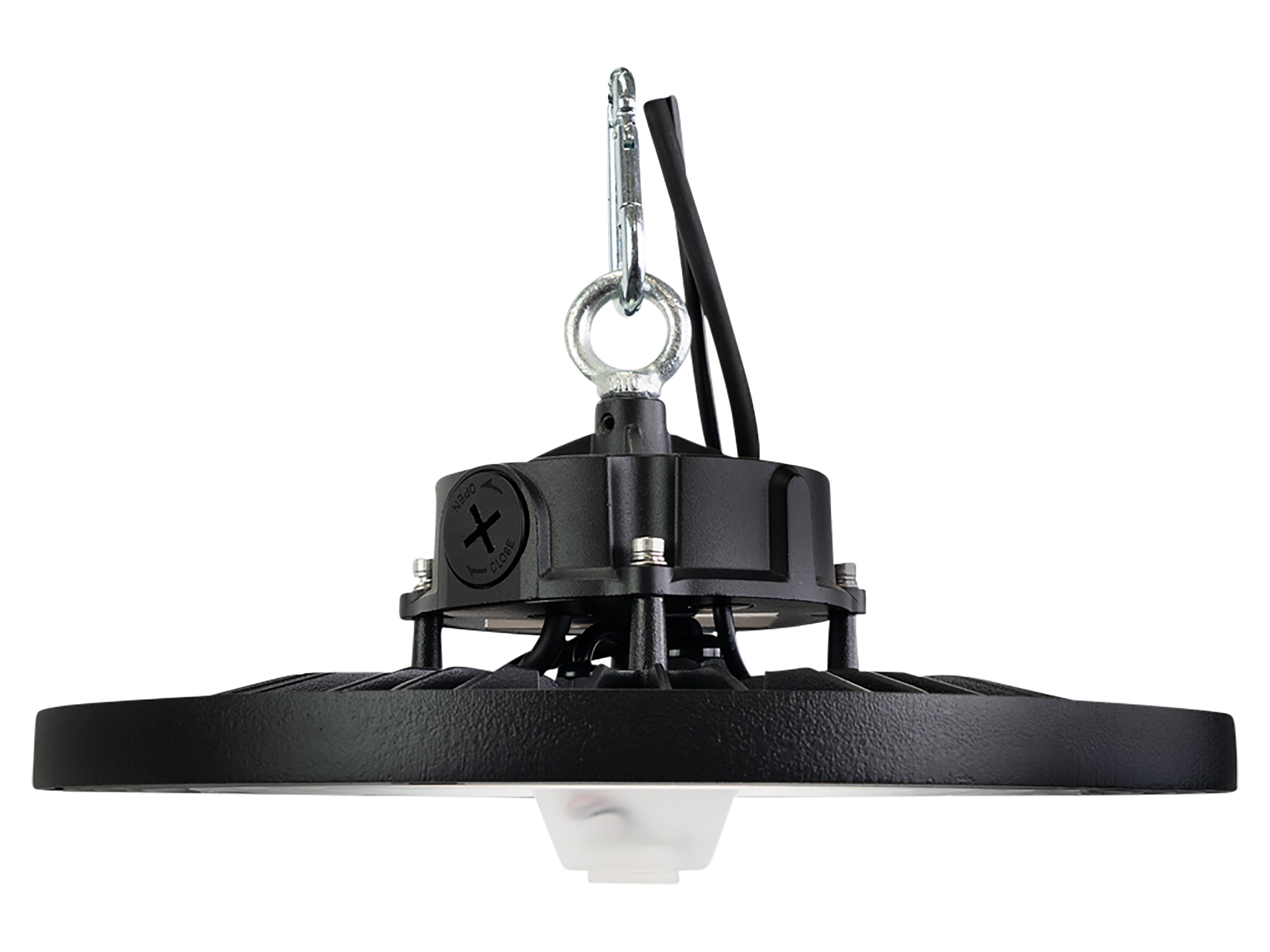 ENOVALITE LED-HighBay-Leuchte, UFO, 120...200 W, CCT, EEK: C, 19200...32000 lm, dimmbar, schwarz