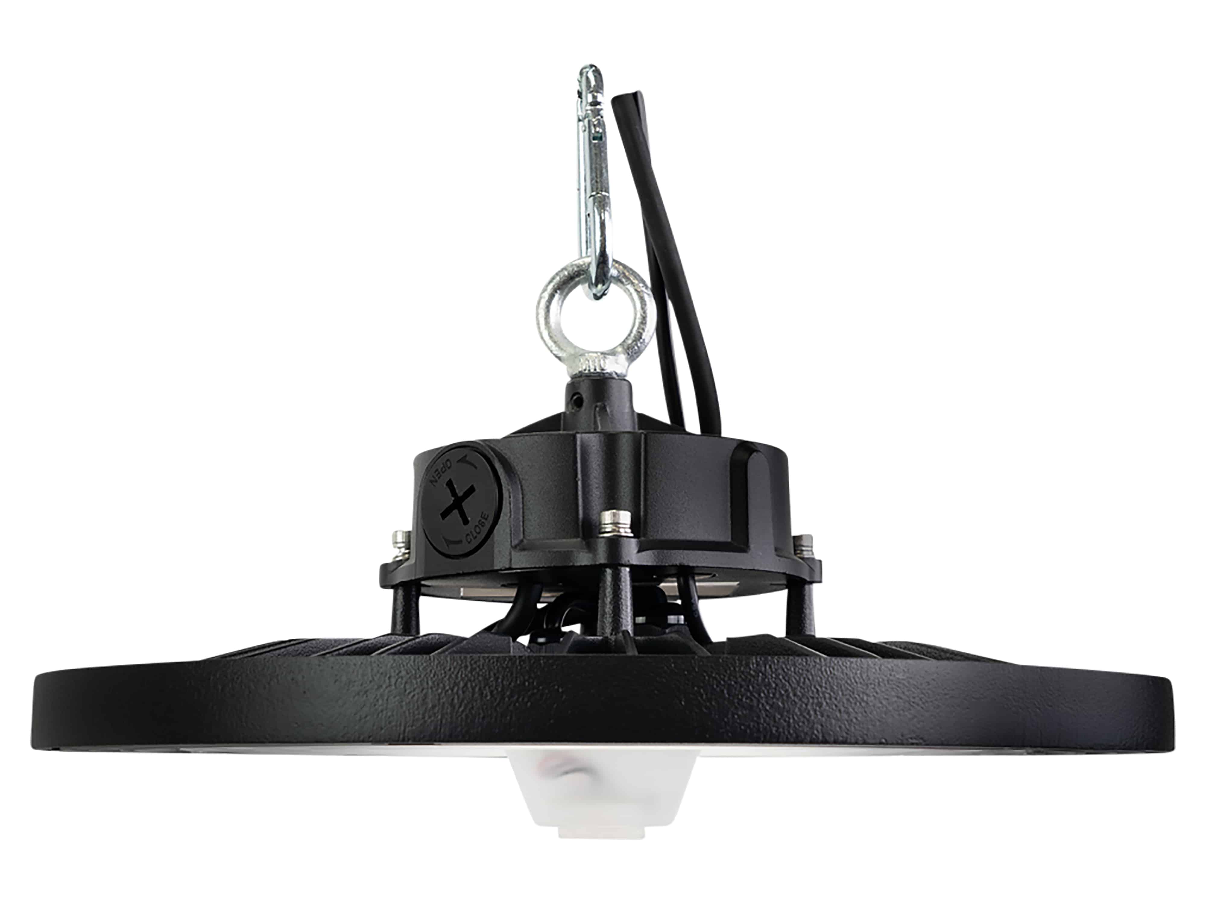 ENOVALITE LED-HighBay-Leuchte, UFO, 120...200 W, CCT, EEK: C, 19200...32000 lm, dimmbar, schwarz