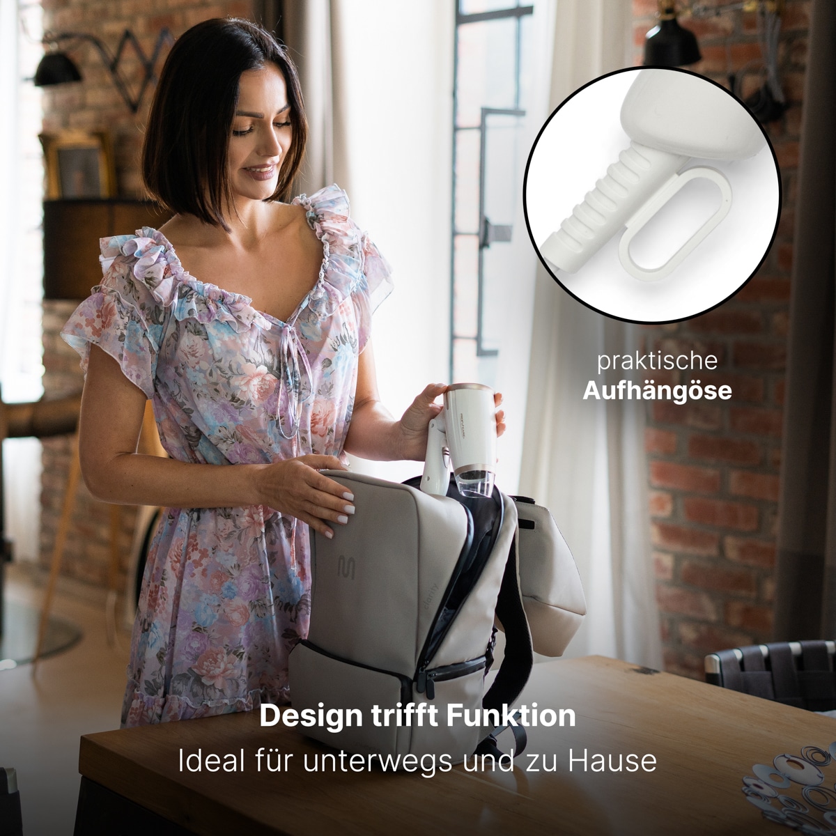 PROFICARE Haartrockner PC-HT 3009, Klappgriff, kompakt, 1400W, weiß-chanpanger