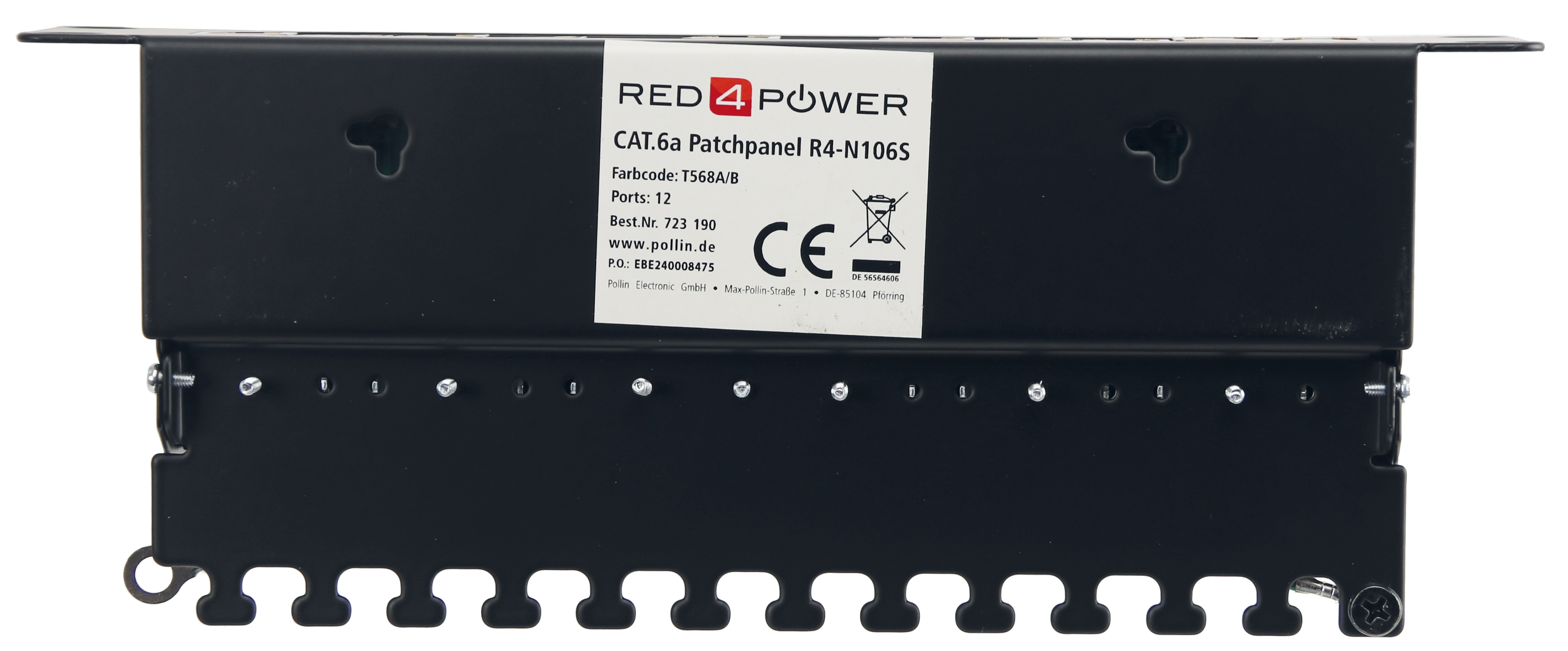 RED4POWER CAT.6a Patchpanel R4-N106S, 12-fach, 10", schwarz RED4POWER CAT.6a Patchpanel R4-N106S, 12-fach, 10", schwarz