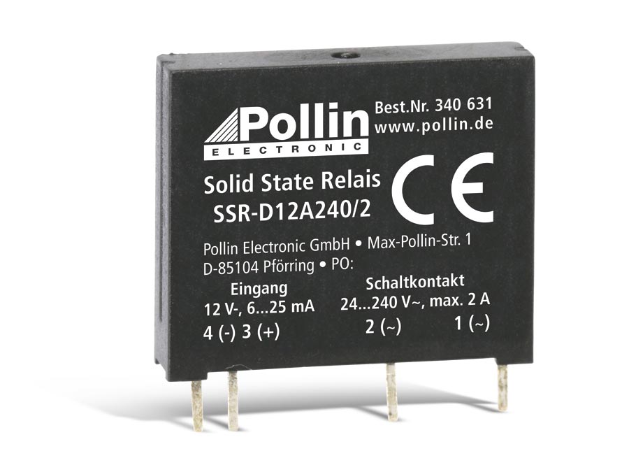 Solid State Relais SSR-D12A240/2, 12 V-, 2 A/240 V~