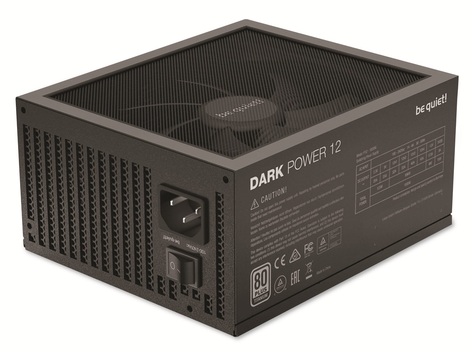 BE QUIET! PC-Netzteil Dark Power 12, 850W, 80+ Titanium, Kabelmanagement