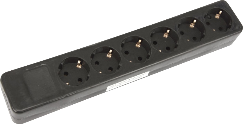 AS SCHWABE Steckdosenleiste ohne Kabel, 6-fach, schwarz AS SCHWABE Steckdosenleiste ohne Kabel, 6-fach, schwarz