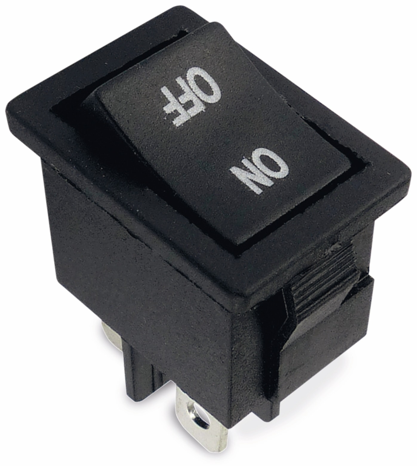 Wippenschalter 2-pol., 19x12 mm, I-0