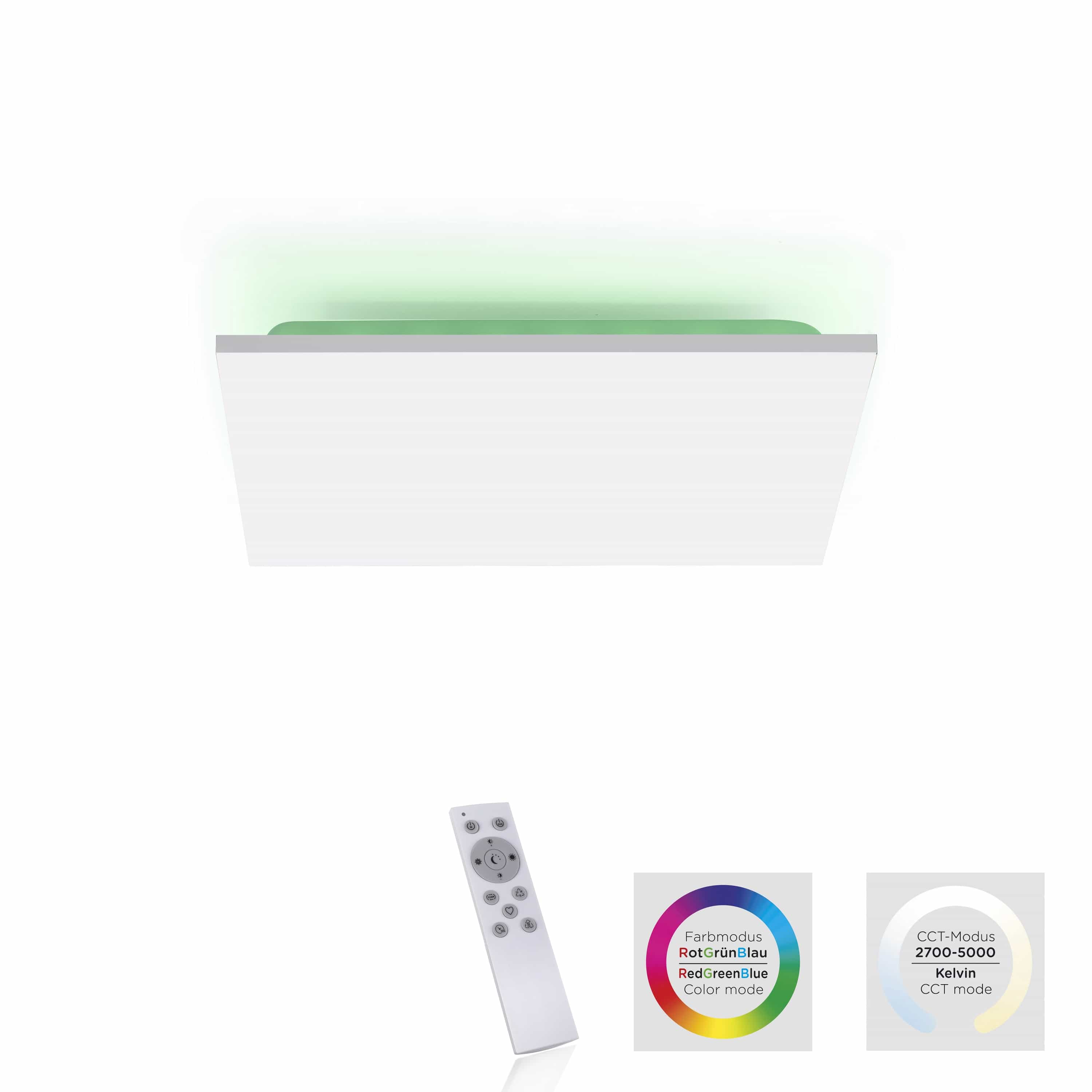 JUST LIGHT LED-Deckenleuchte 15600-16 weiß, 21,2 W, 2300lm, CCT, RGB, Fernbedienung JUST LIGHT LED-Deckenleuchte 15600-16 weiß, 21,2 W, 2300lm, CCT, RGB, Fernbedienung