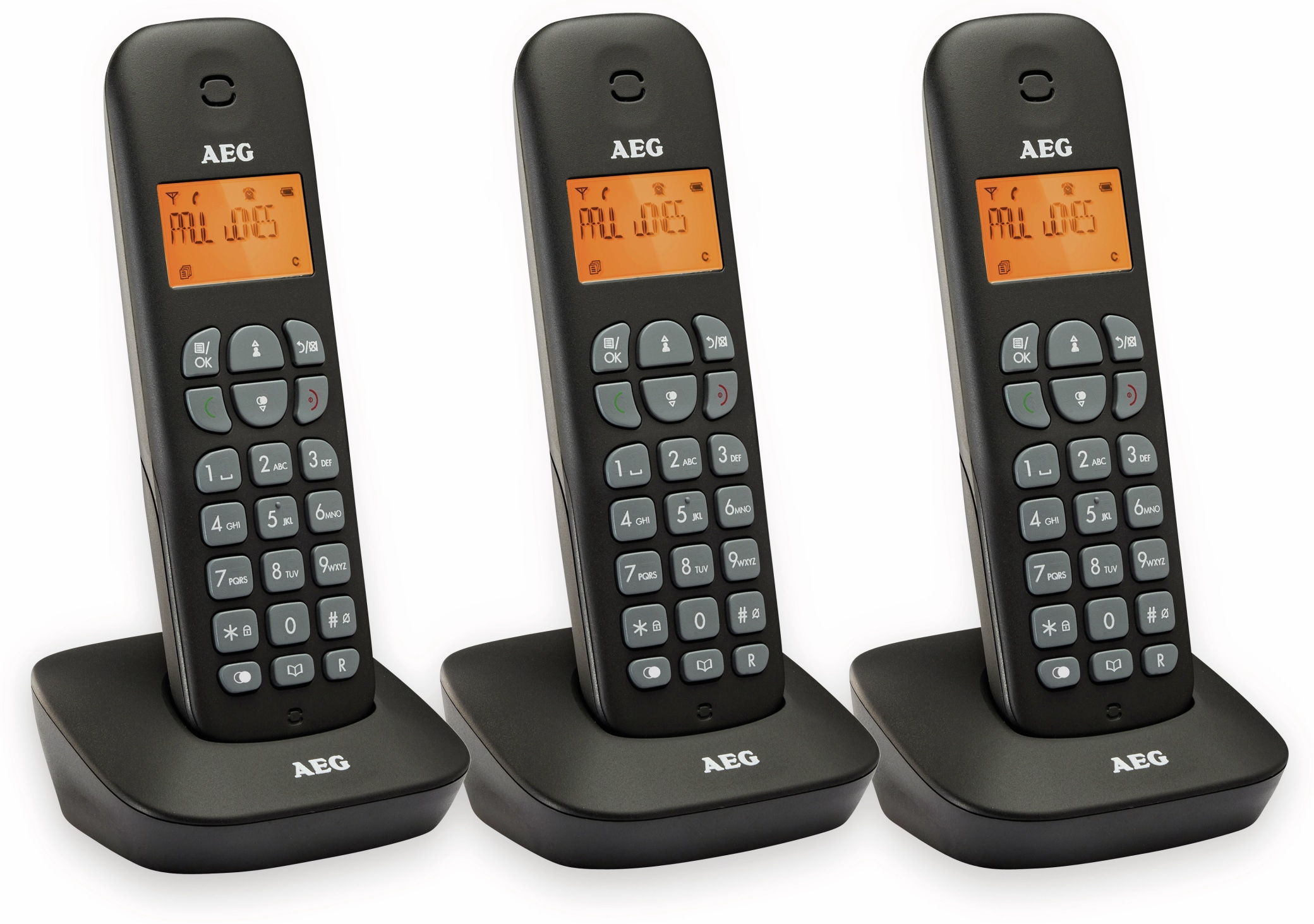 AEG DECT-Telefon VOXTEL D135 TRIO, 3 Mobilteile