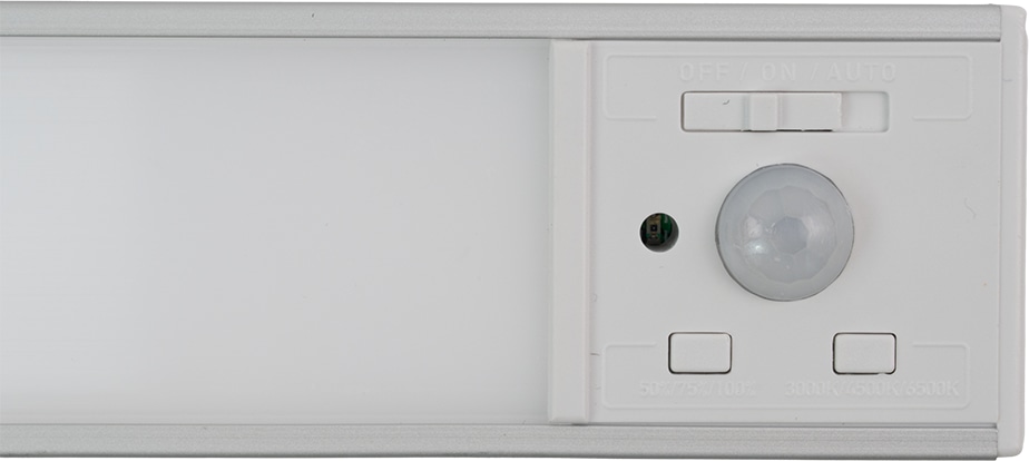 LUXULA LED-Schrankleuchte mit Bewegungsmelder, 3,3W, 1250lm, CCT, IP20, silber, 40cm