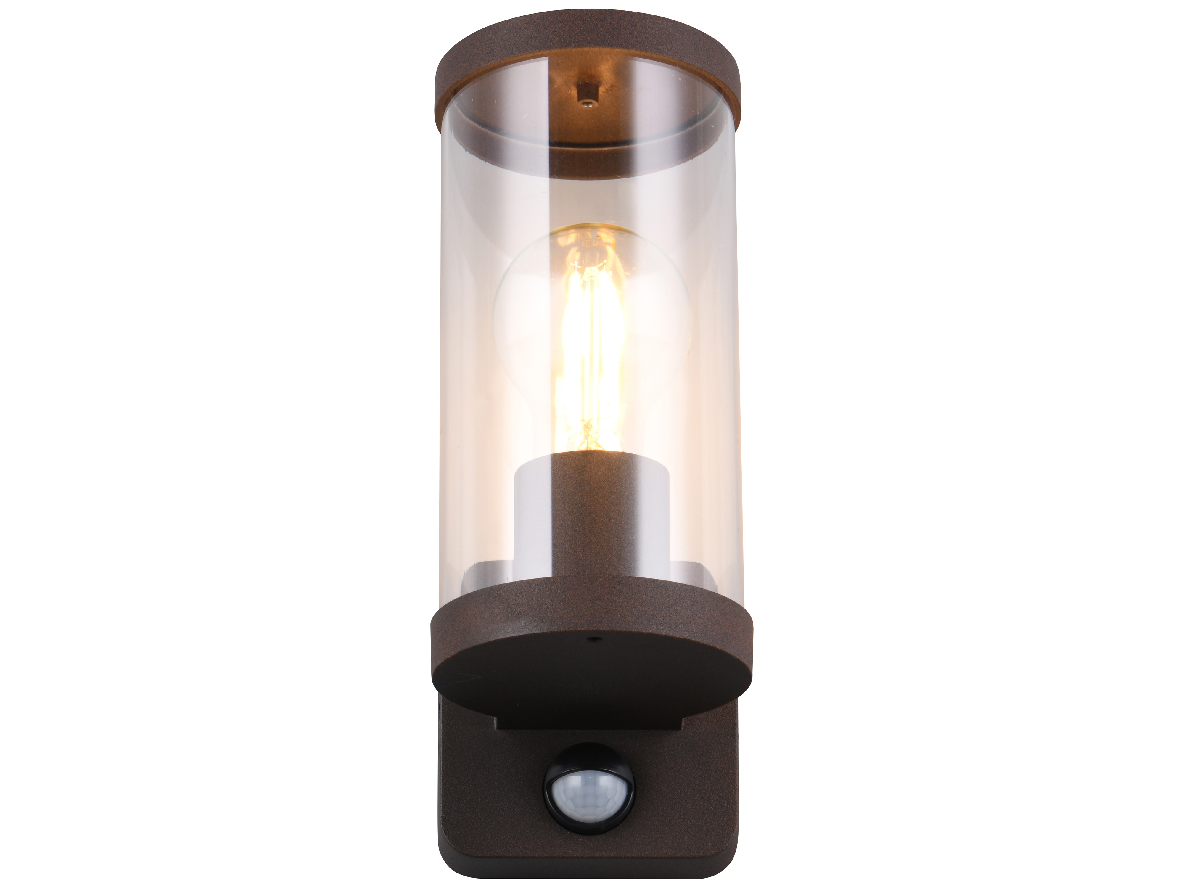REALITY Wandleuchte BONITO R21599124, E27, ohne LM, Bewegungssensor, IP44, braun REALITY Wandleuchte BONITO R21599, E27, 28W, ohne Leuchtmittel, Bewegungssensor, IP44, braun
