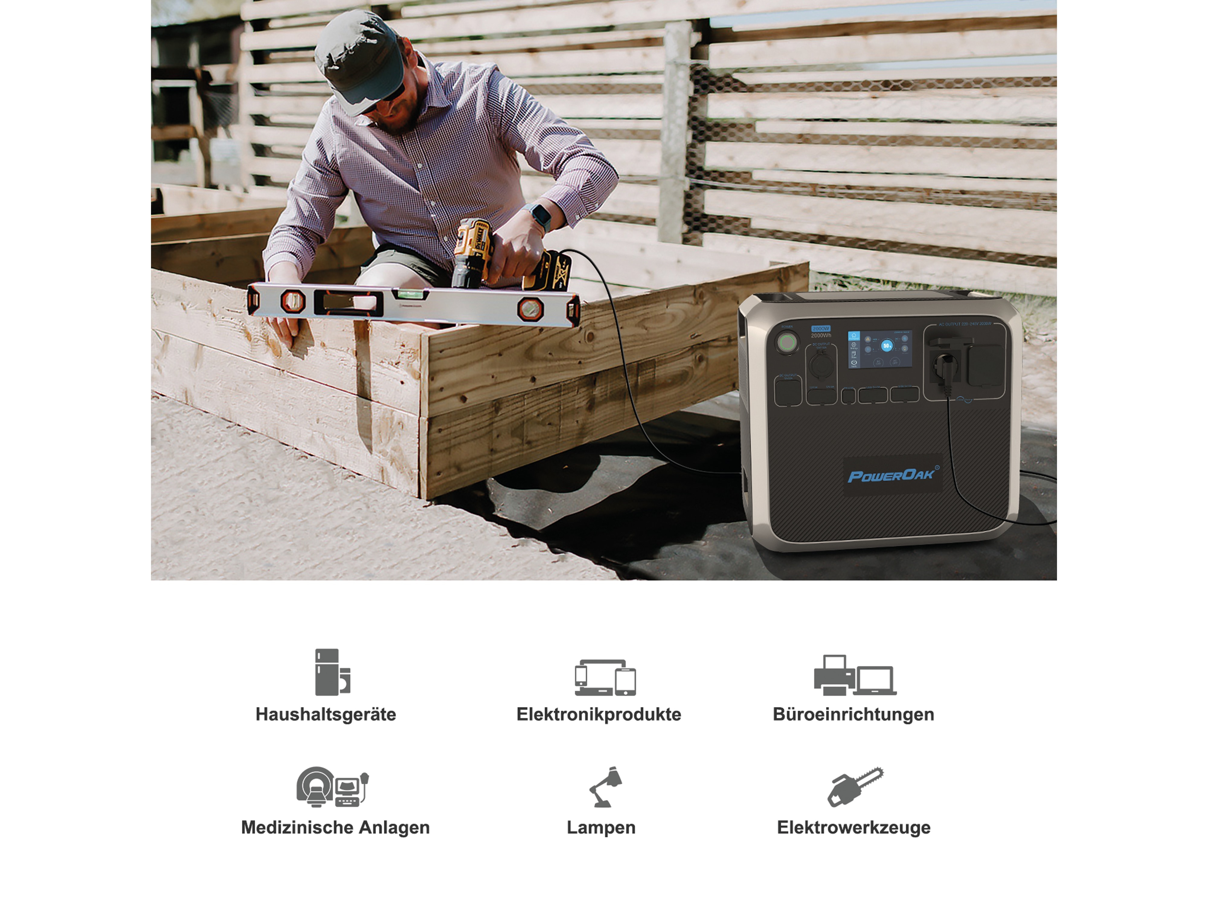 BLUETTI Powerstation-Set AC200P + 3x 200 W Solarmodul