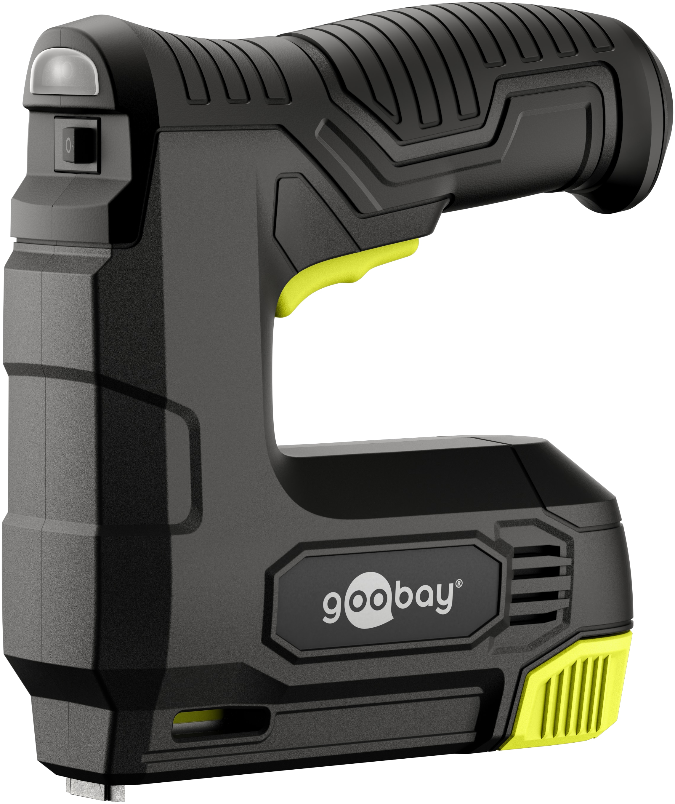 GOOBAY TOOLS 2in1 Akku-Tacker, 77819, mit 2.000 Tackernadeln und 500 Nägeln
