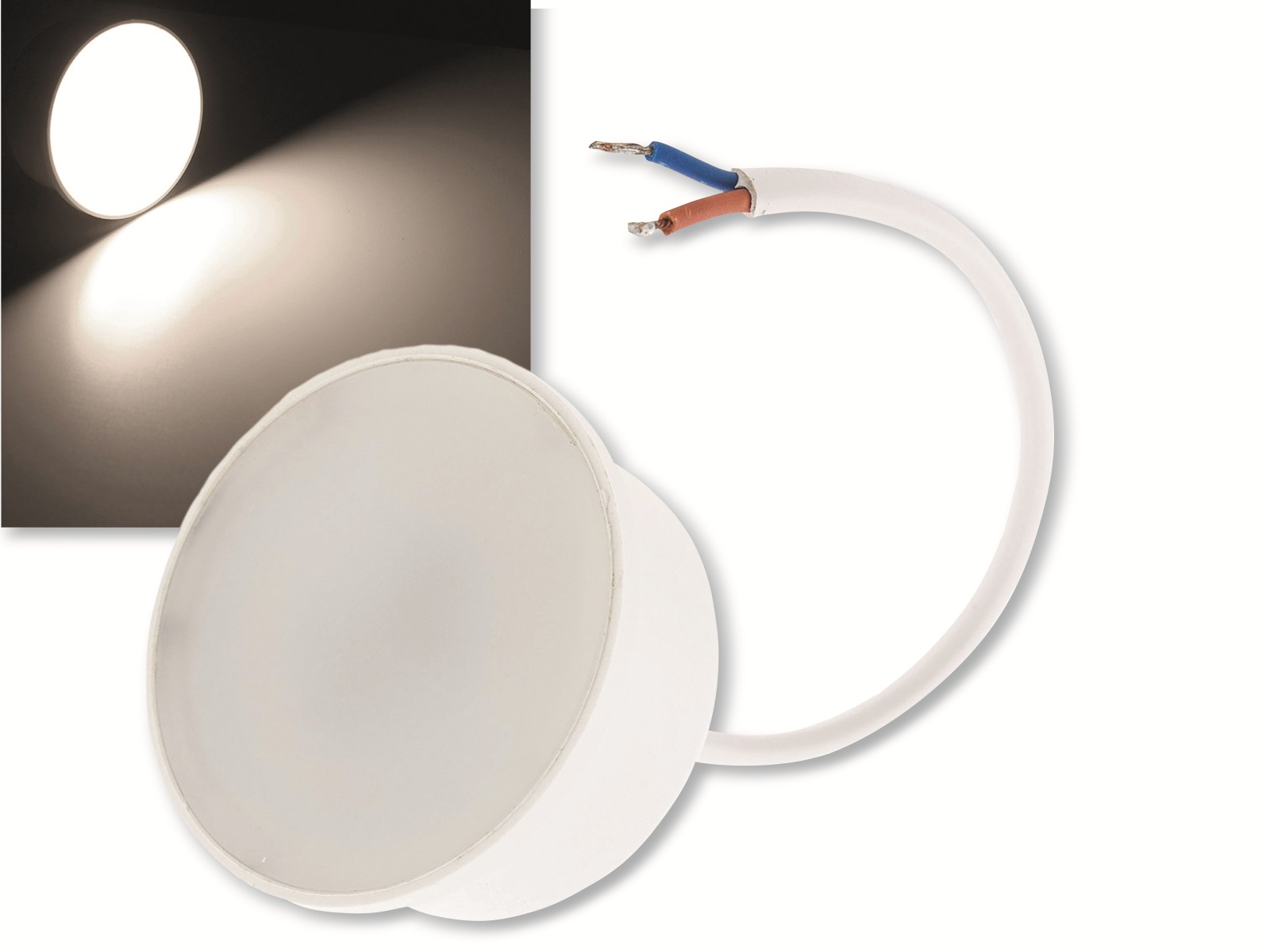 CHILITEC LED-Modul “Piatto P7“ für Einbauleuchten, EEK: F, 7W, 550lm, 4200K, Ø 50 mm