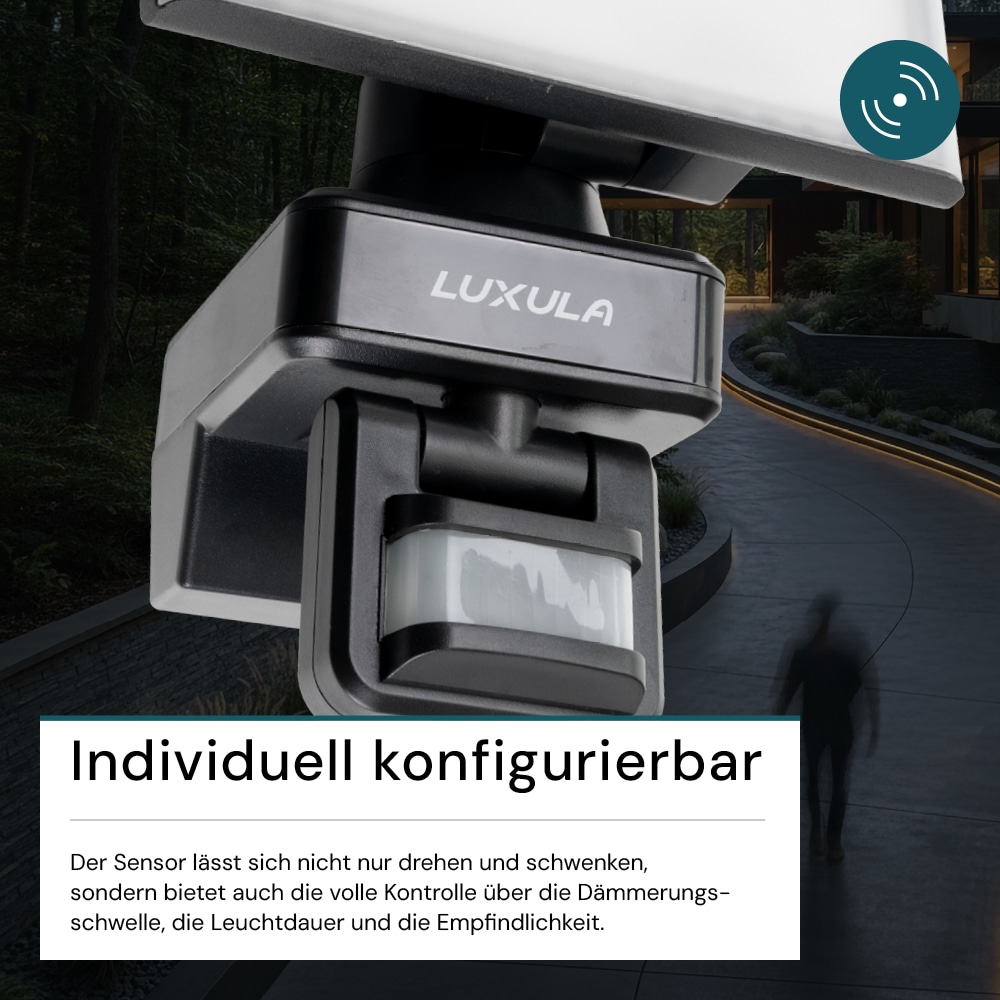 LUXULA LED-Fluter LX400193, mit BM, 20 W, 2100 lm, 4000 K, schwarz LUXULA LED-Fluter LX400193, mit BM, 20 W, 2100 lm, 4000 K, schwarz