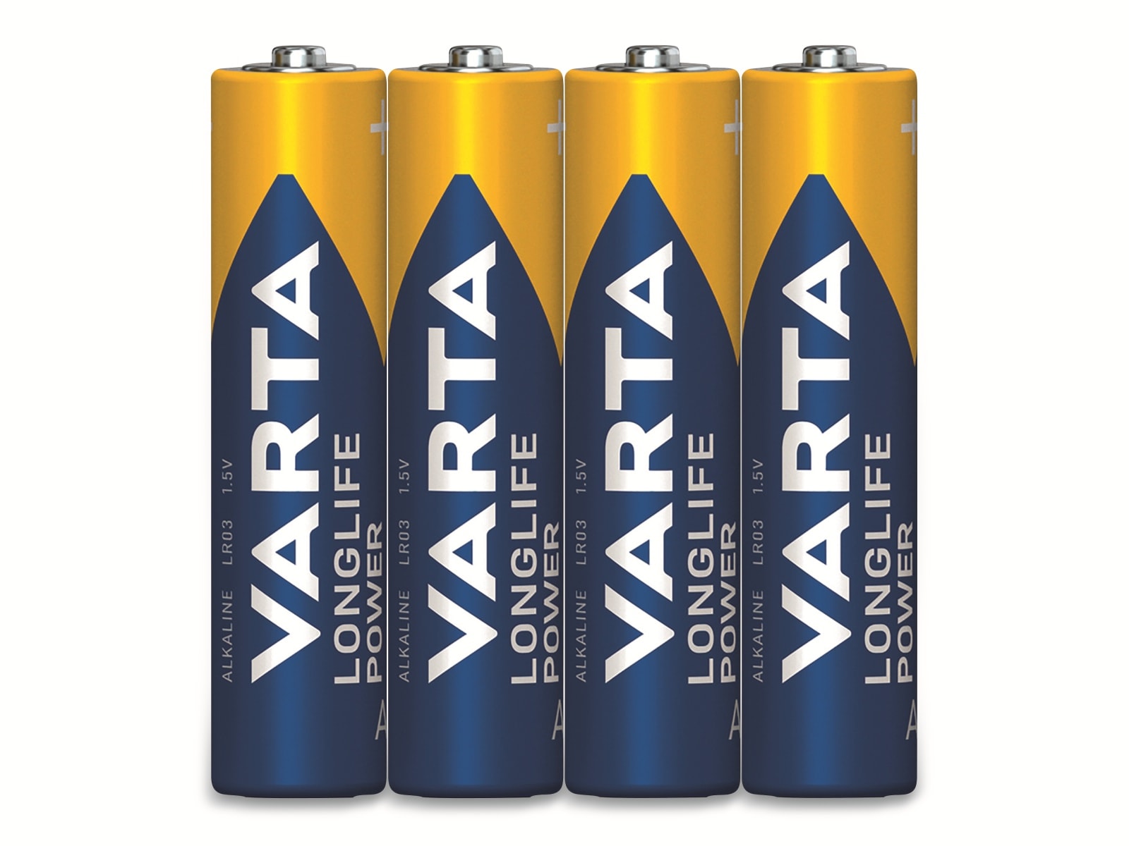 VARTA Batterie Alkaline, Micro, AAA, LR03, 1.5V, Longlife Power, 4 Stück