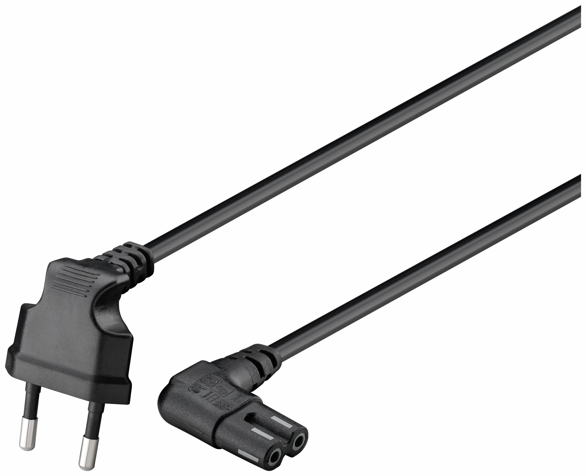 GOOBAY Euro-Netzkabel mit Doppelnutkupplung, schwarz, 1,5m, 90°, geeignet für SONOS PLAY 1 und 5 GOOBAY Euro-Netzkabel mit Doppelnutkupplung, schwarz, 1,5m, 90°, geeignet für SONOS PLAY 1 und 5