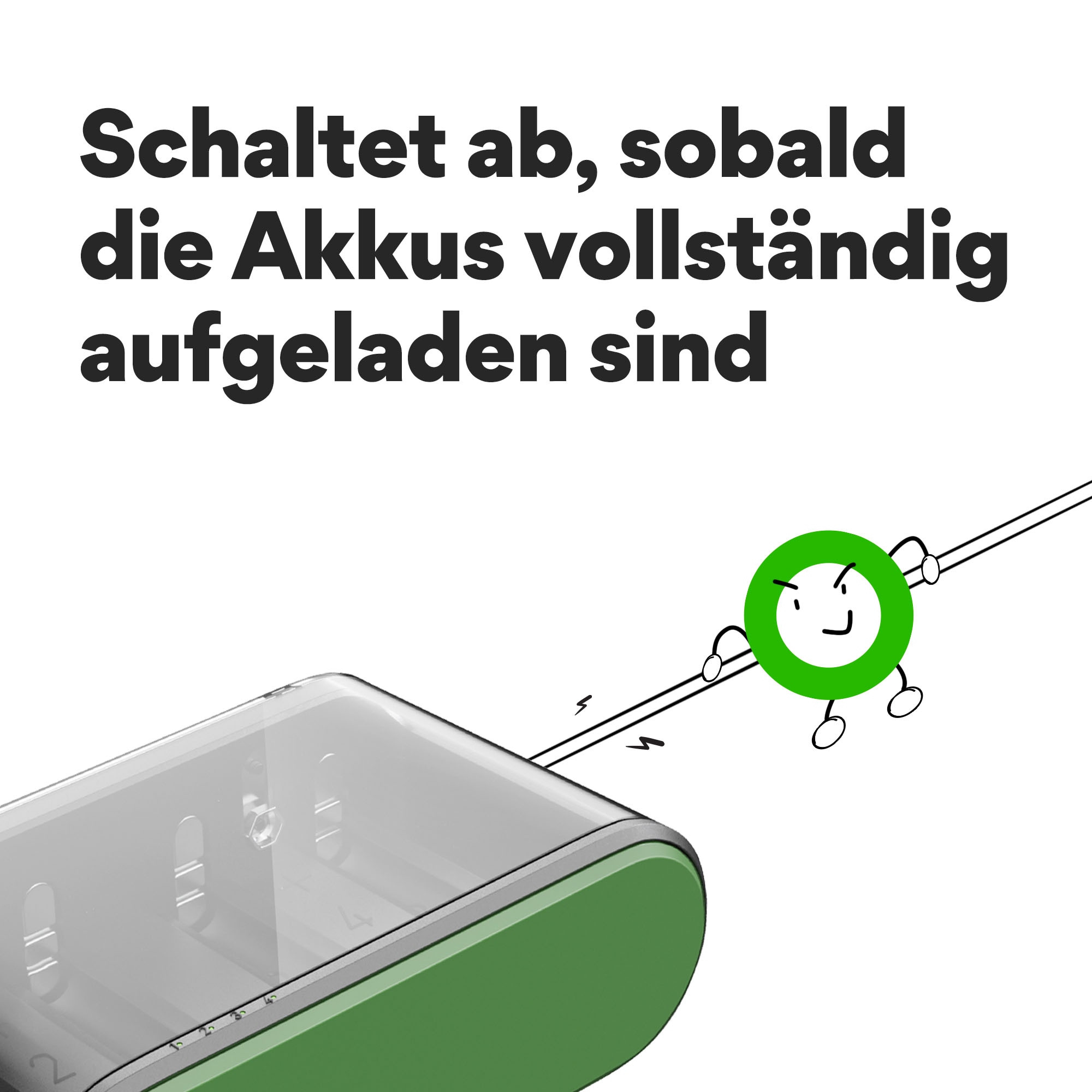 GP ReCyko USB-Akku-Ladegerät B631für AAA, AA, C, D, 9V NiMH Akkus