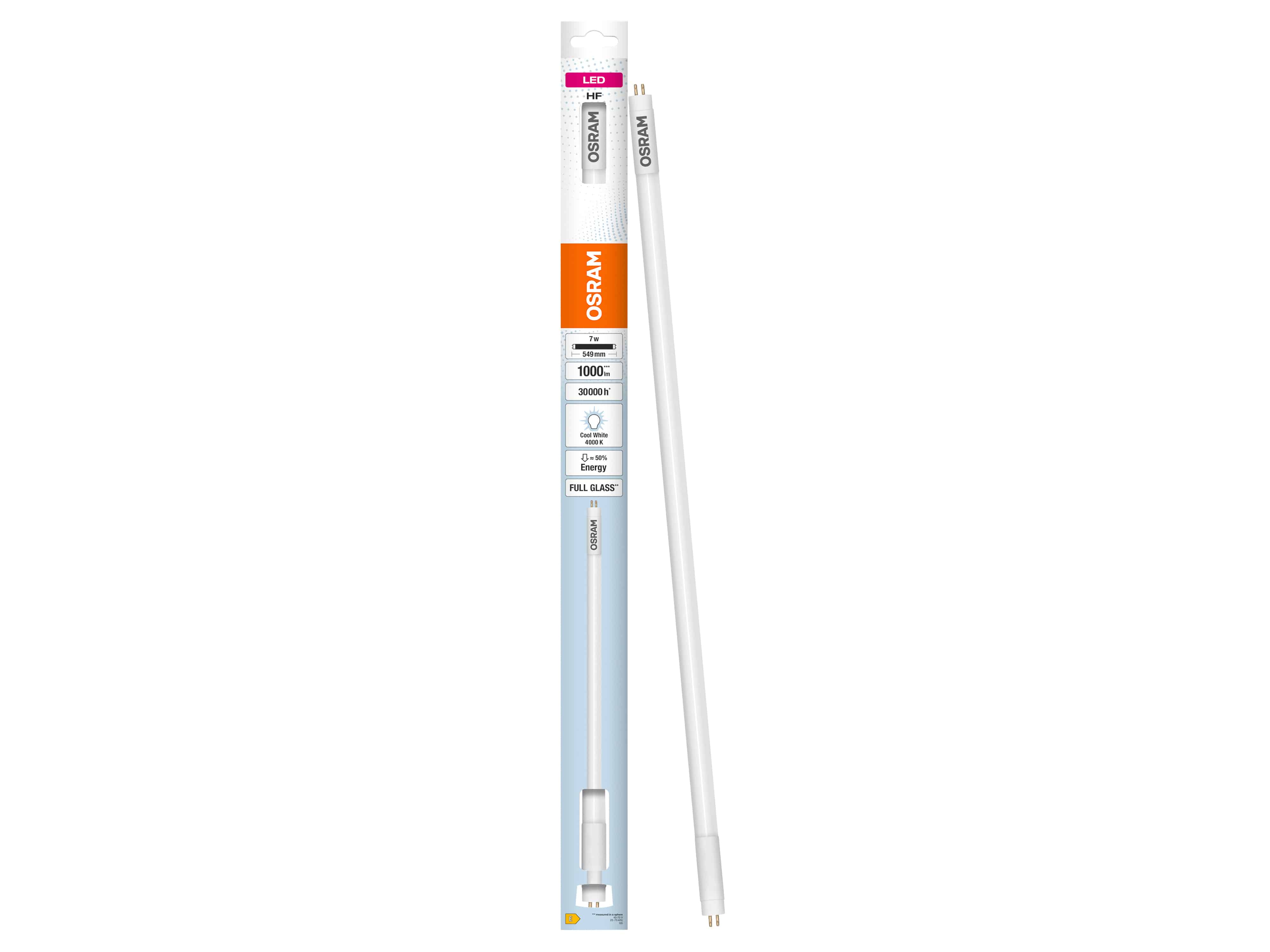 OSRAM LED-Röhre, T5, 549mm, G5, EEK: E, 7W, 1000lm, 4000K OSRAM LED-Röhre, T5, 549mm, G5, EEK: E, 7W, 1000lm, 4000K