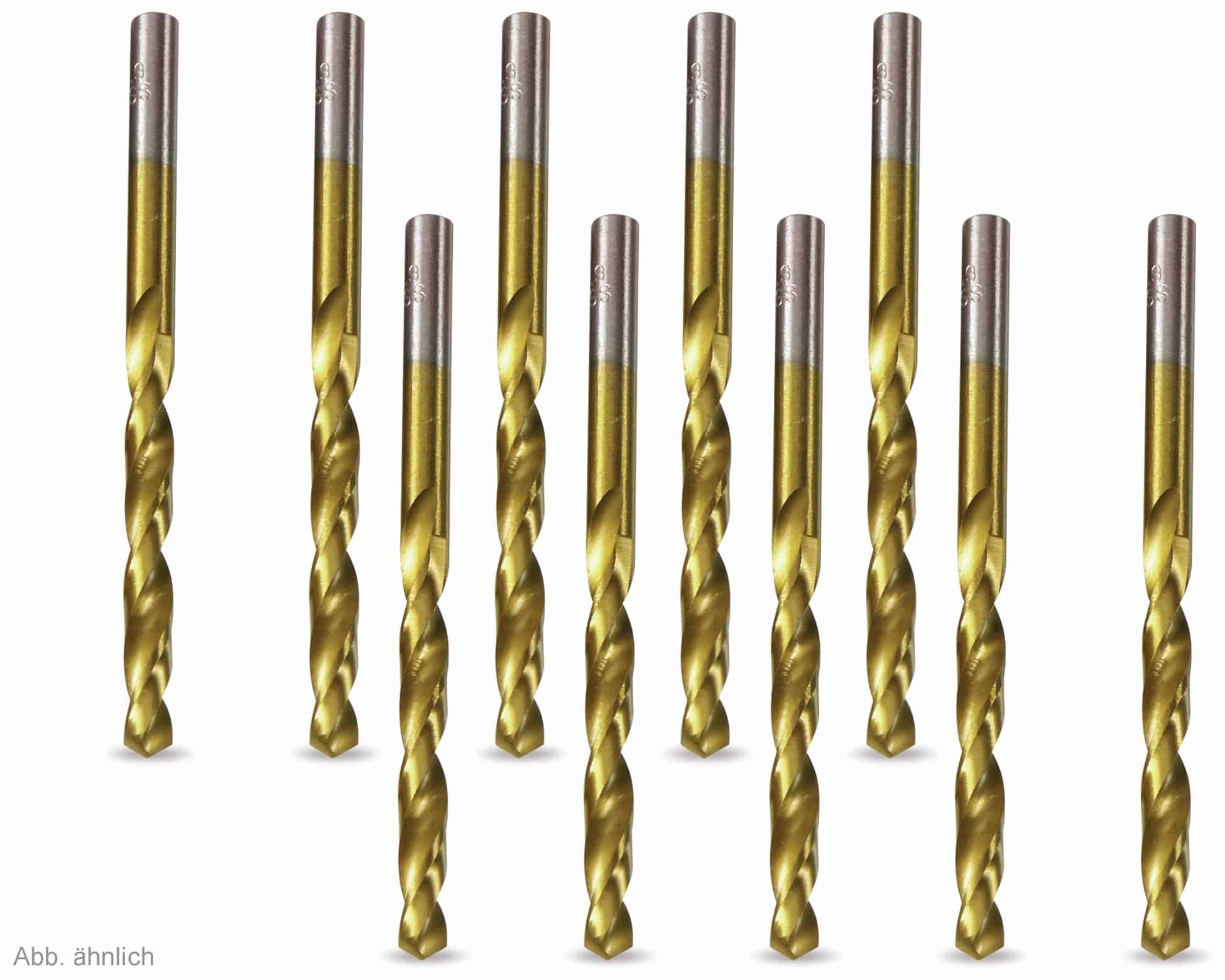 HSS-Spiralbohrer, titaniumbeschichtet, Ø 5,50 mm, 10 Stück