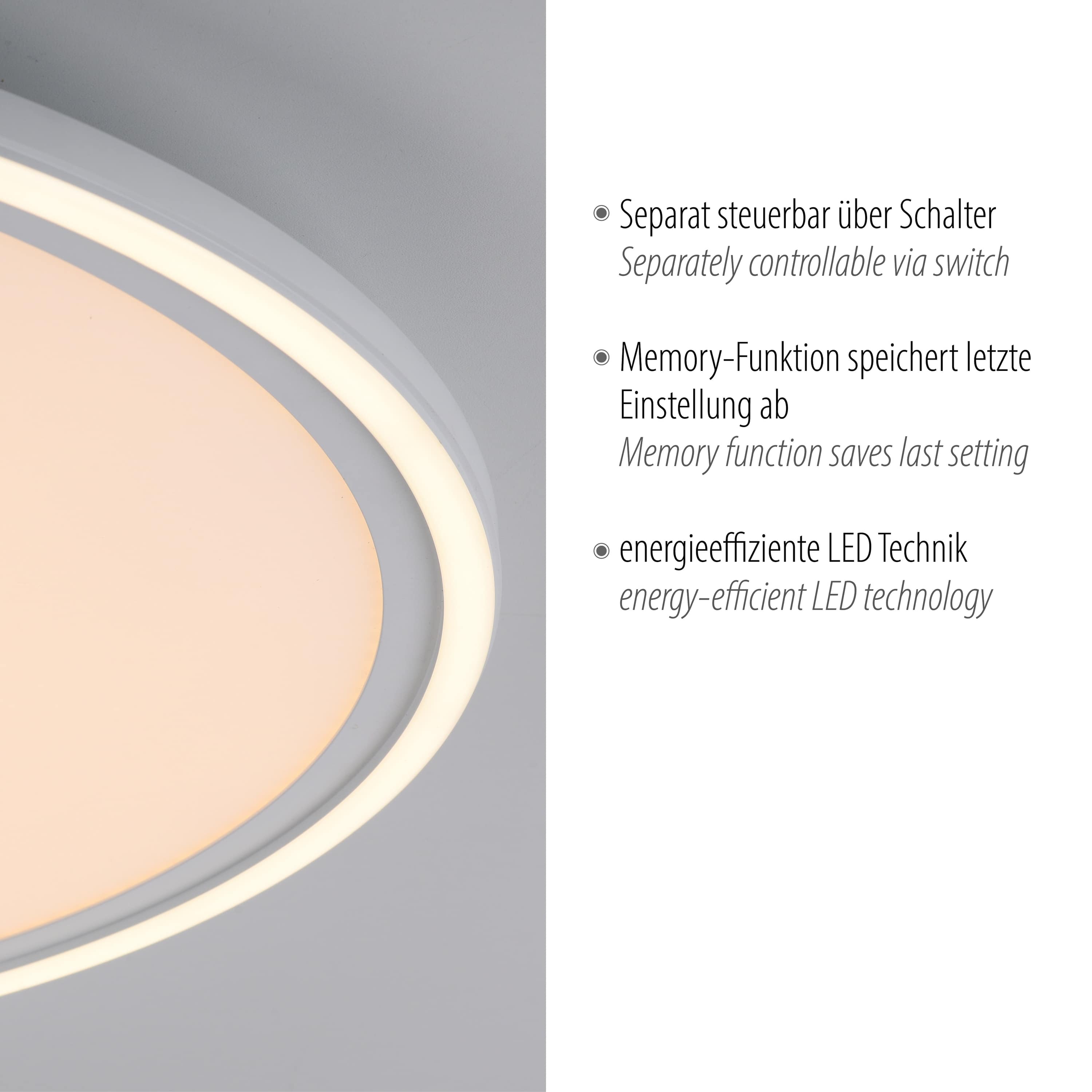 JUST LIGHT LED-Deckenleuchte 14883-16 weiß, 23,5 W, 2600 lm, 3000 K, getrennt schaltbar JUST LIGHT LED-Deckenleuchte 14883-16 weiß, 23,5 W, 2600 lm, 3000 K, getrennt schaltbar