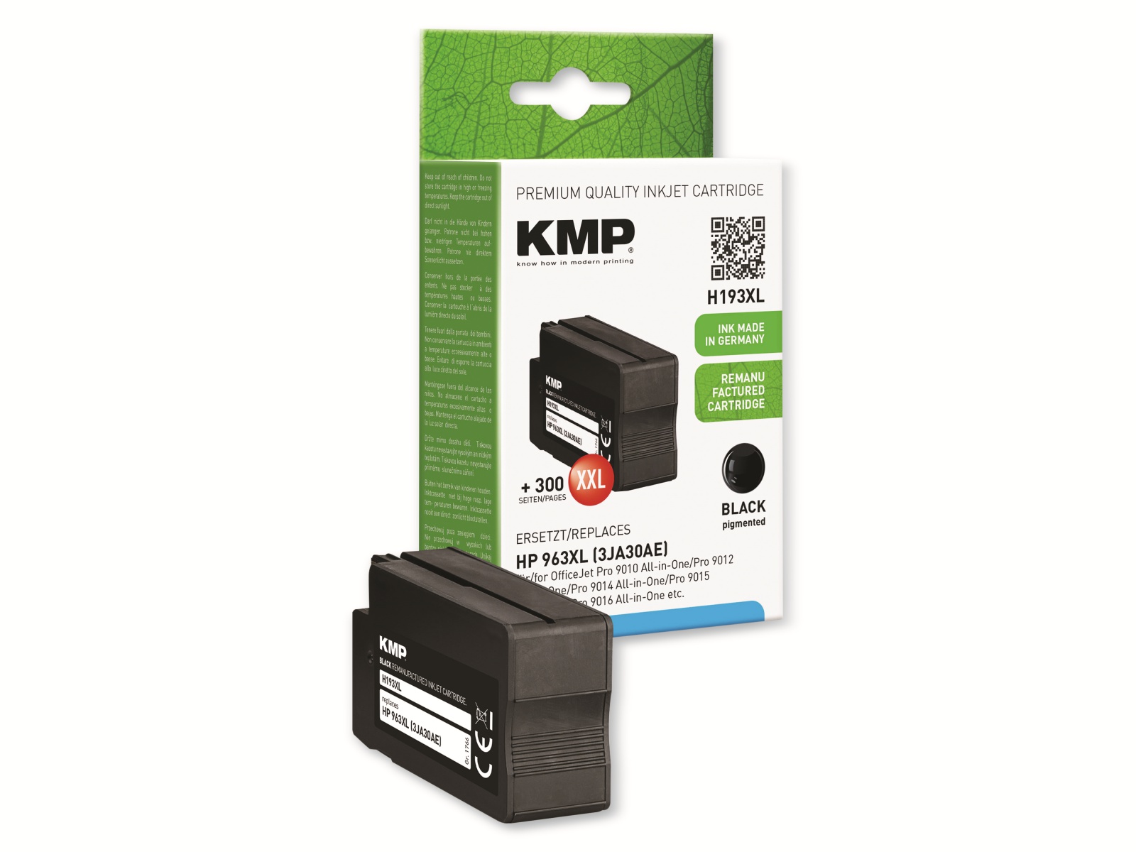 KMP  Tintenpatrone H193X, schwarz, für HP OfficeJet