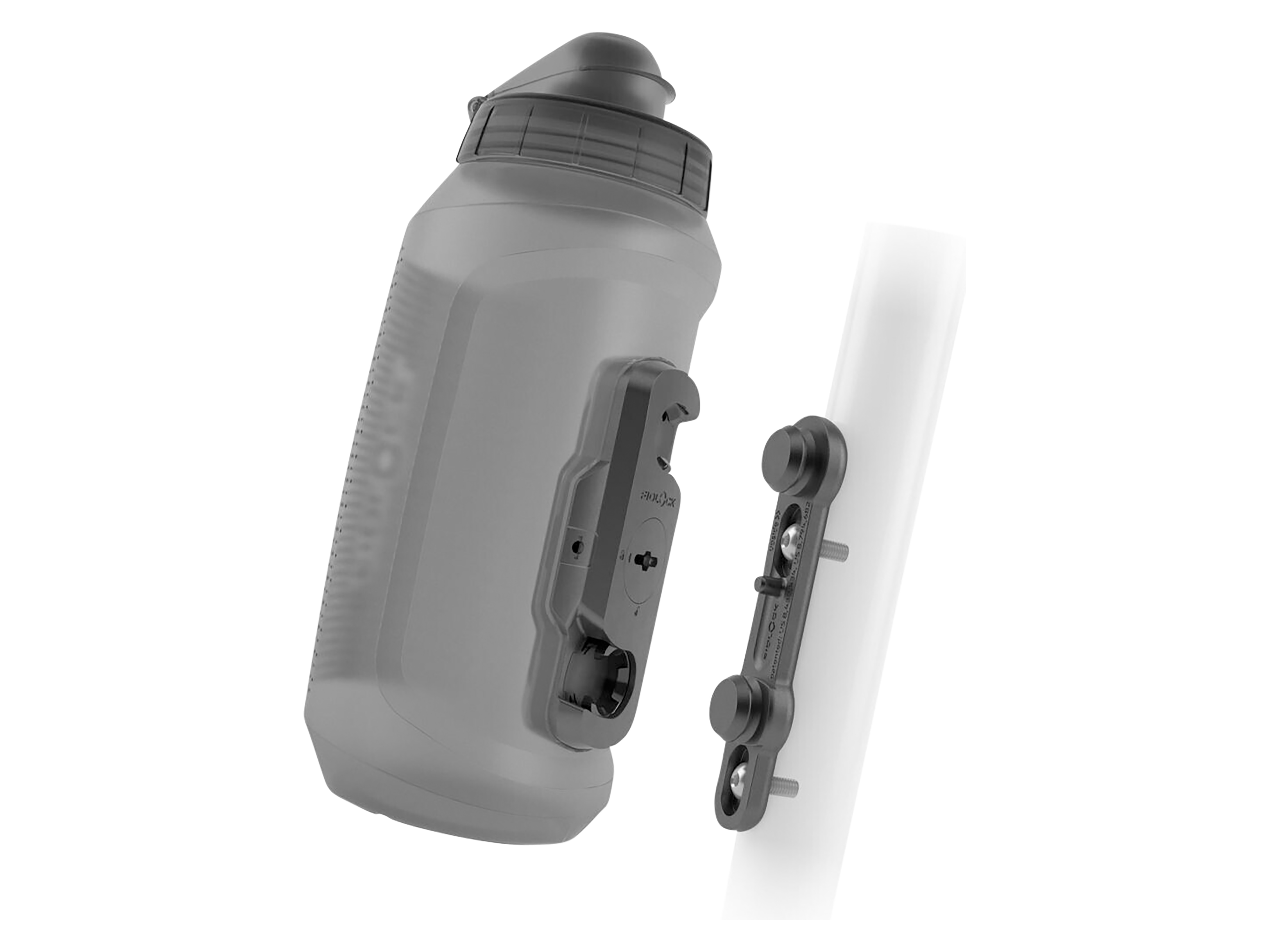 FIDLOCK Trinkflasche Twist bottle 750 compact + bike base transparent/black