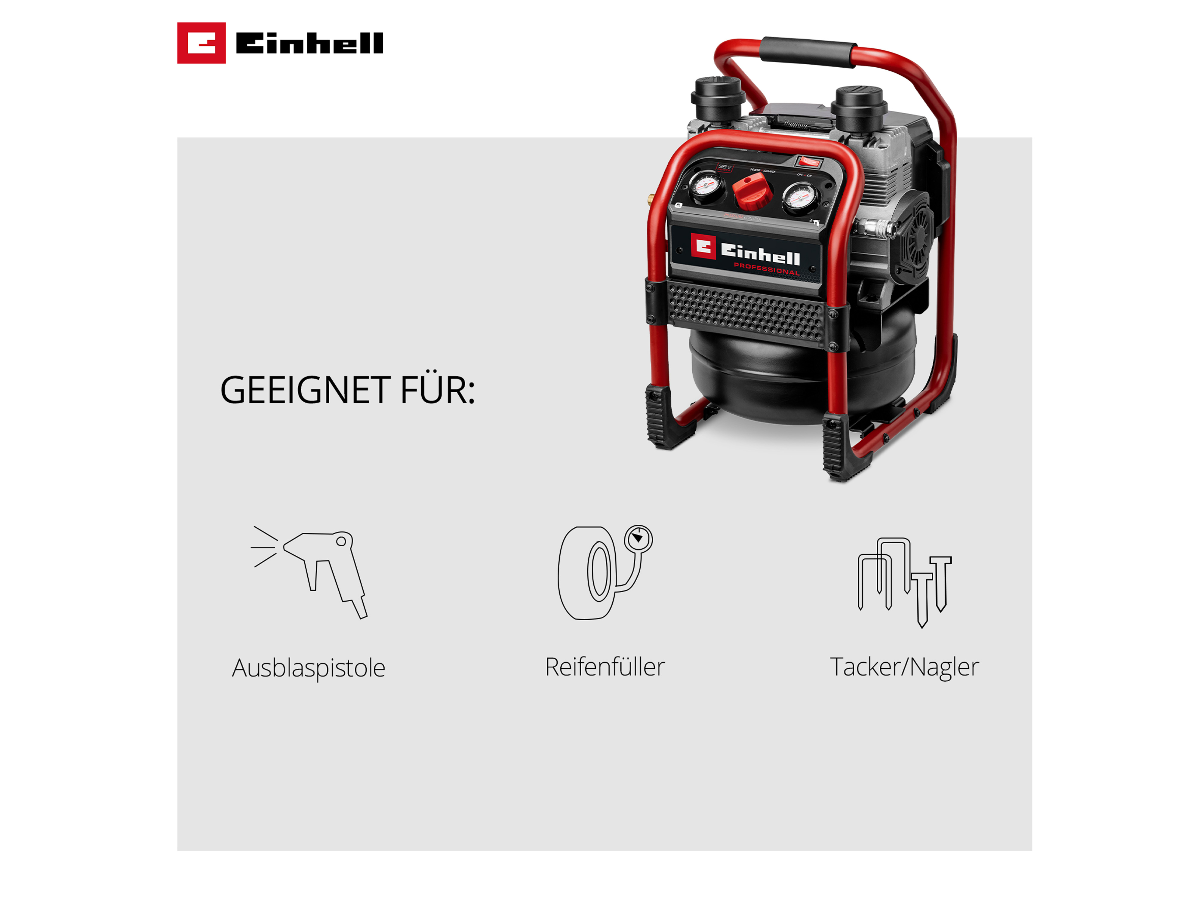 EINHELL PROFESSIONAL Akku-Kompressor SILENZZO 36/210, 4020380 EINHELL PROFESSIONAL Akku-Kompressor SILENZZO 36/210, 4020380