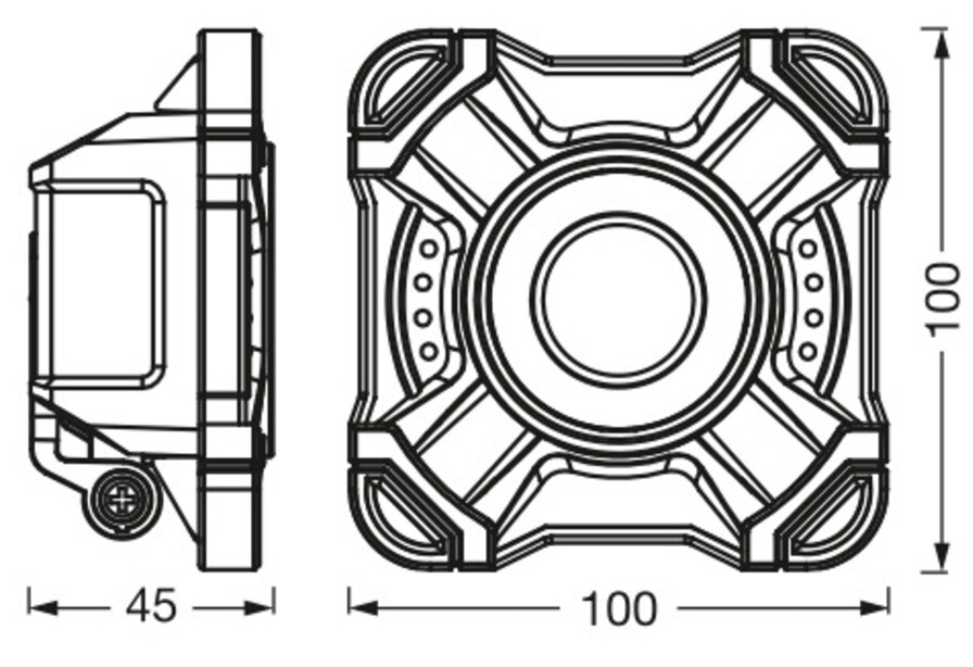 OSRAM LED-Arbeitsleuchte, 10W, 6500K, 800lm, kaltweiß, IP54, schwarz
