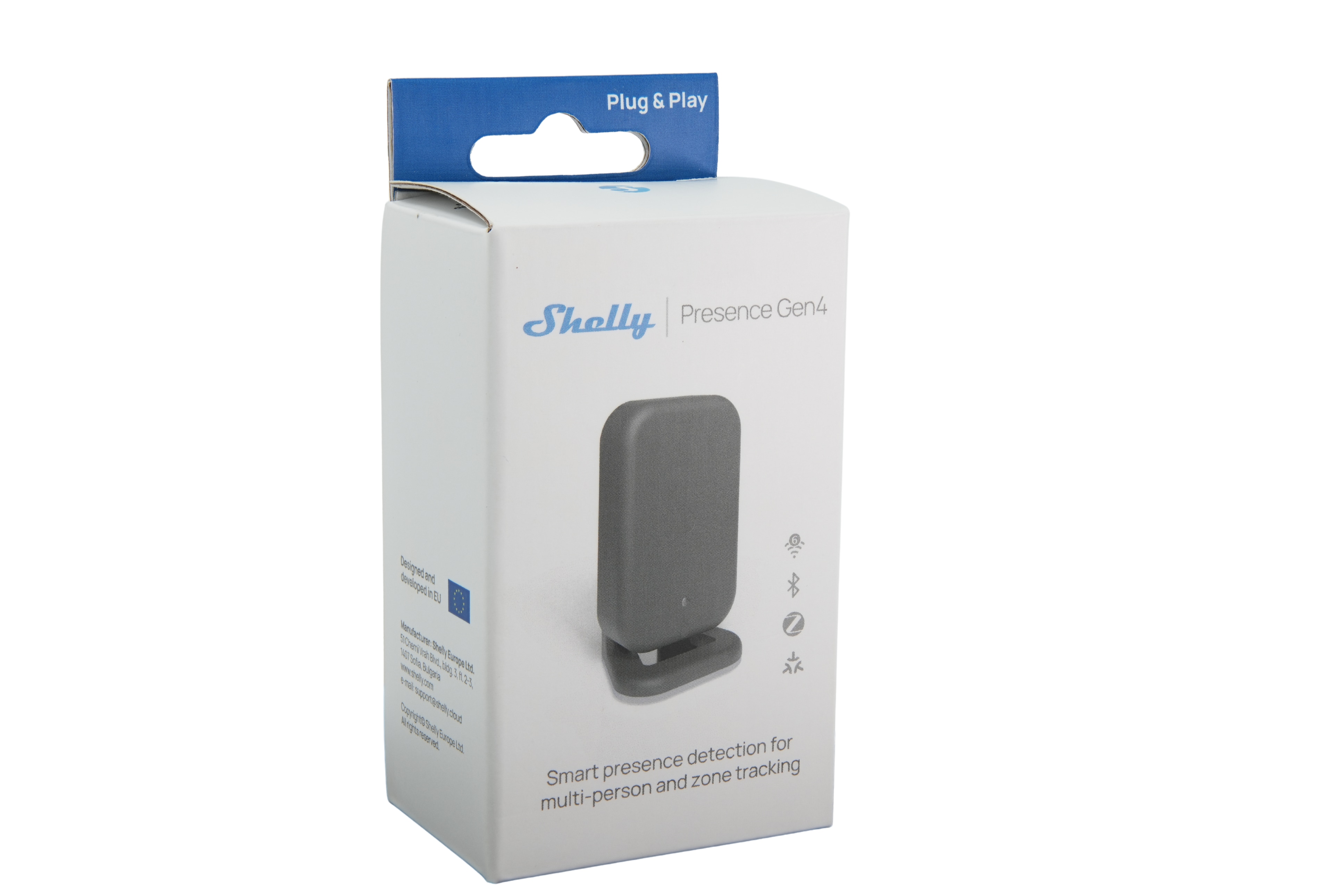 SHELLY Präsenzmelder Presence Sensor, Gen4, WLAN, Zigbee, BT, Matter, schwarz SHELLY Präsenzmelder Presence Sensor, Gen4, WLAN, Zigbee, BT, Matter, schwarz