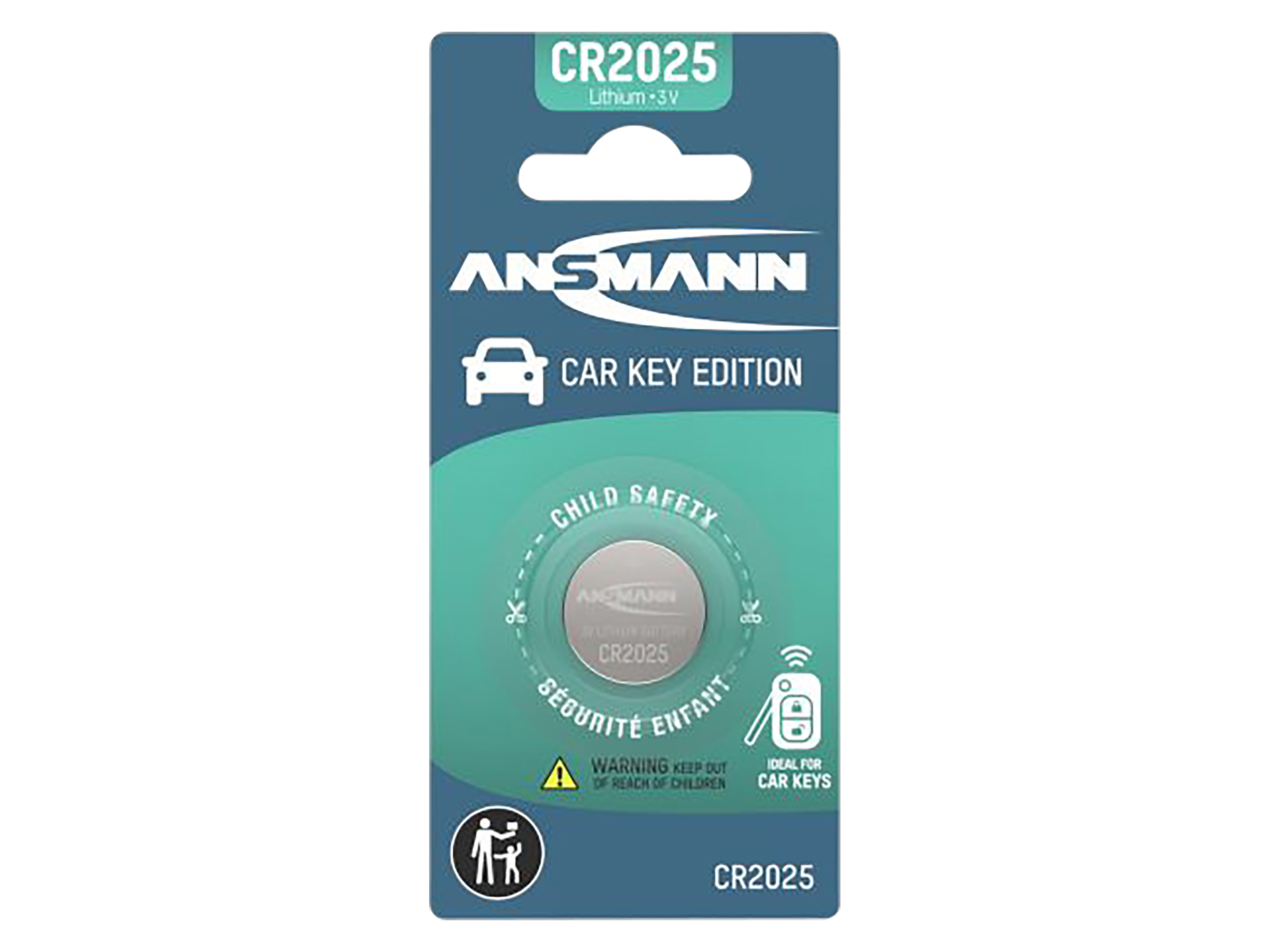 ANSMANN Knopfzelle, CR2025, Lithium, 3 V