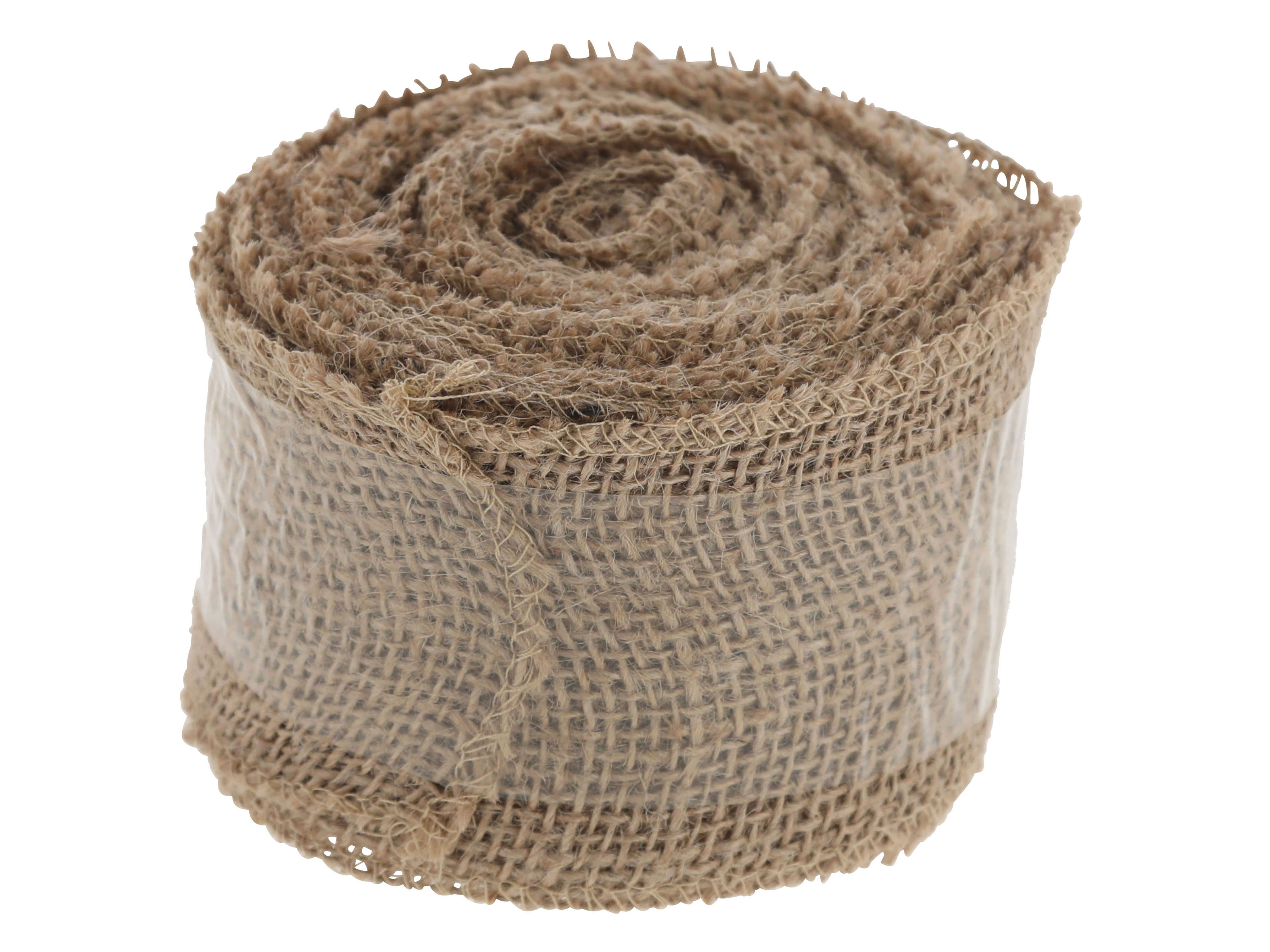 Juteband, 8cm, braun, 9 m
